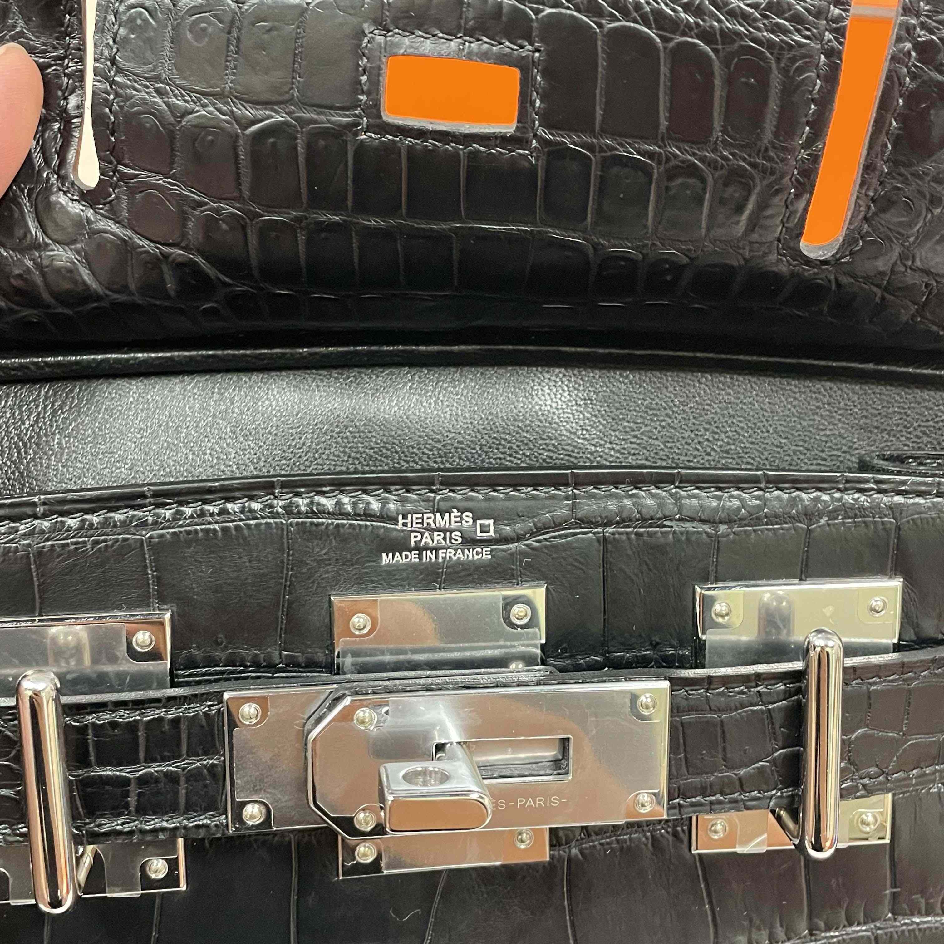 Hermes Hac-a-Dos Beton Croco PHW - EUR FASHION