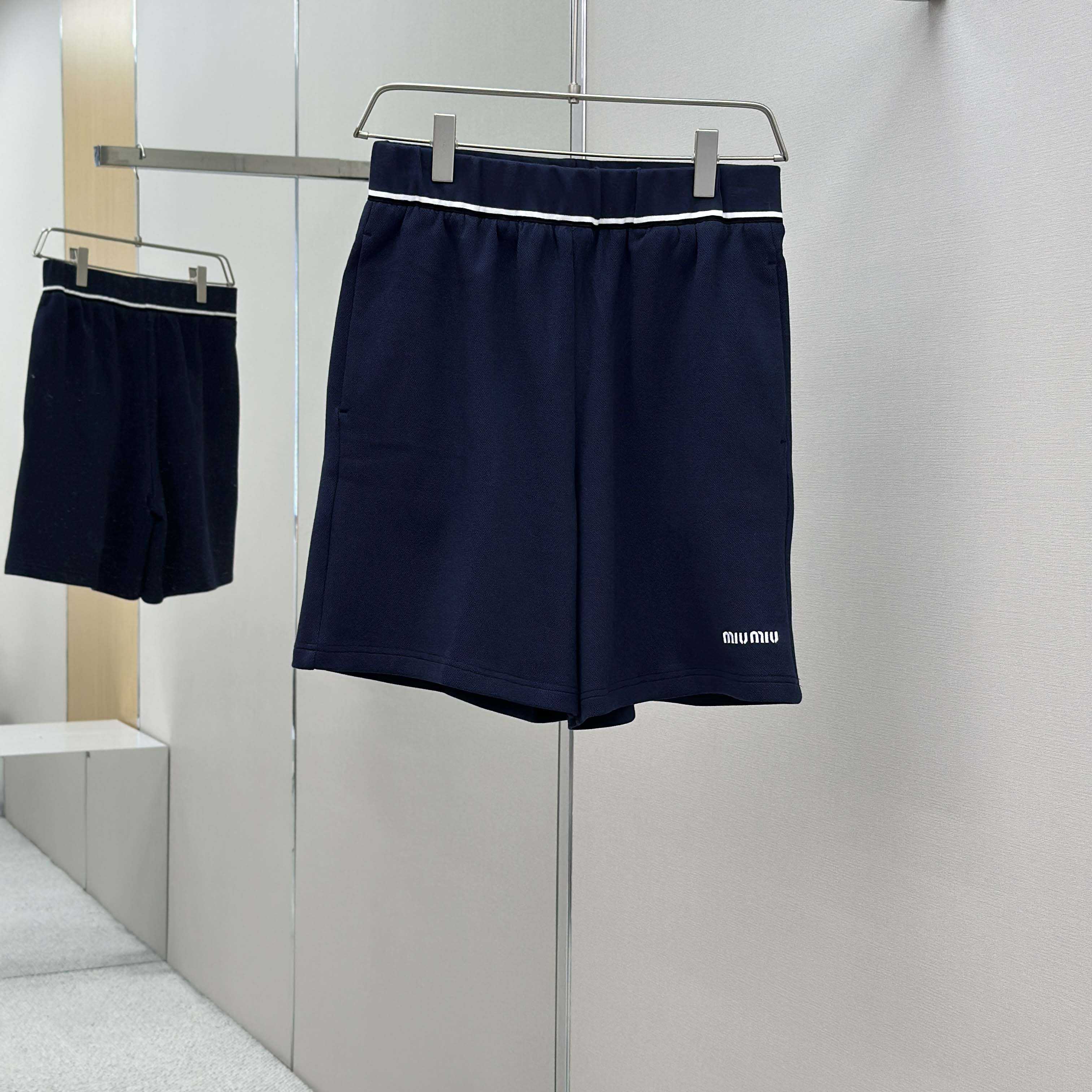 Miu Miu Bonded Piqué And Technical Jersey Bermudas - EUR FASHION