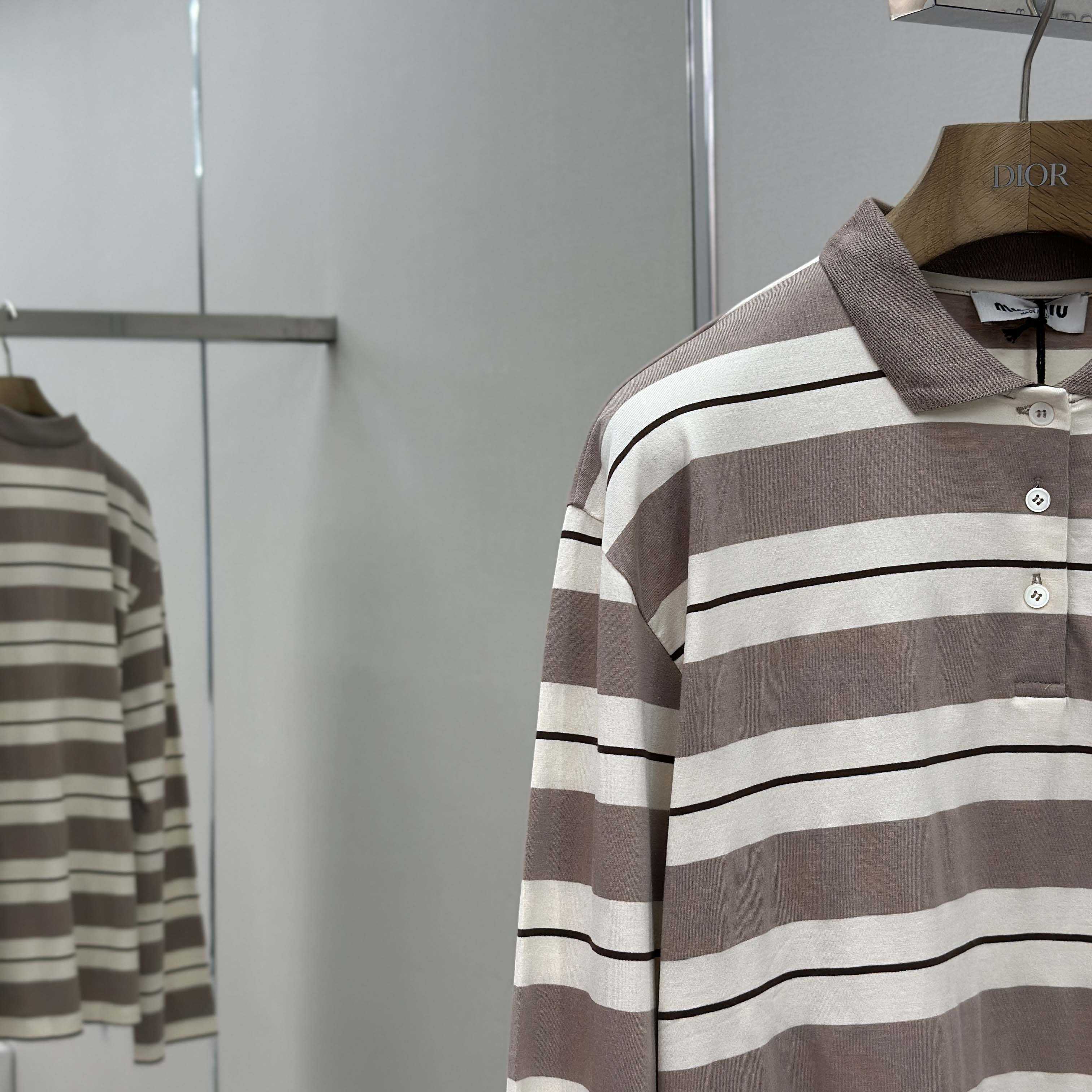 Miu Miu Striped Polo Shirt - EUR FASHION