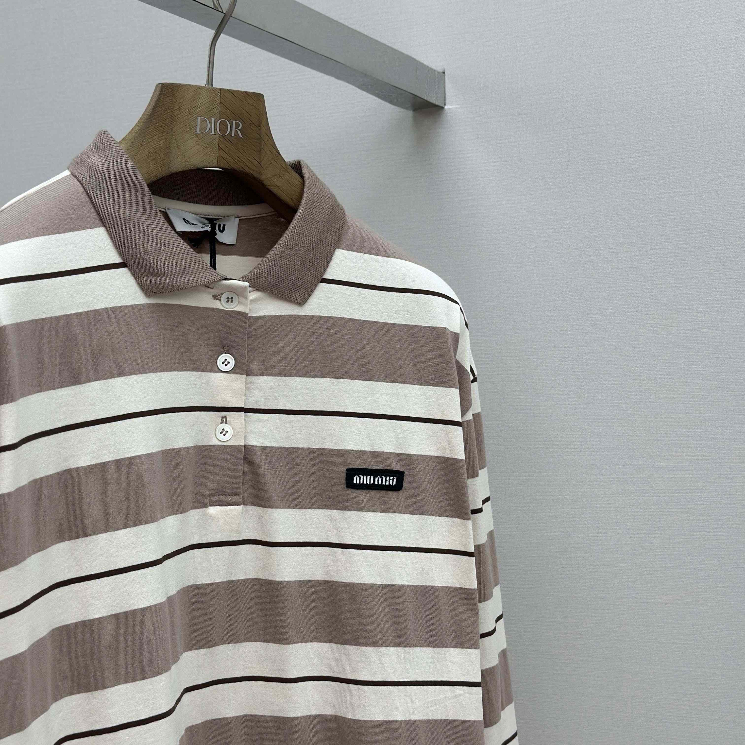 Miu Miu Striped Polo Shirt - EUR FASHION