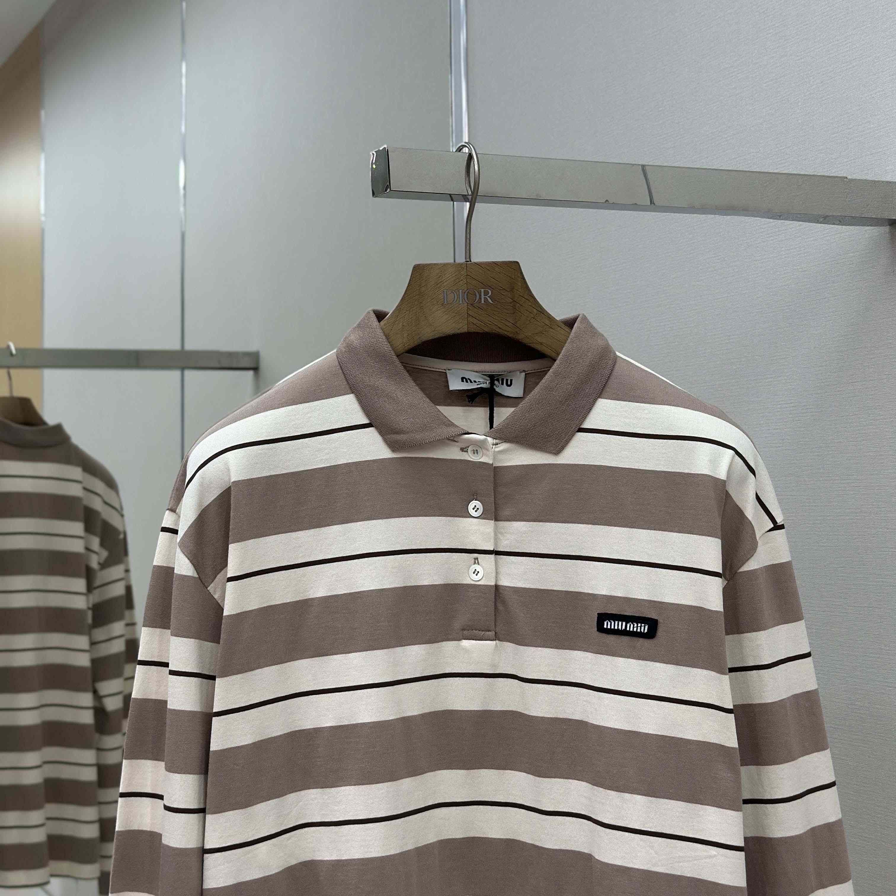 Miu Miu Striped Polo Shirt - EUR FASHION