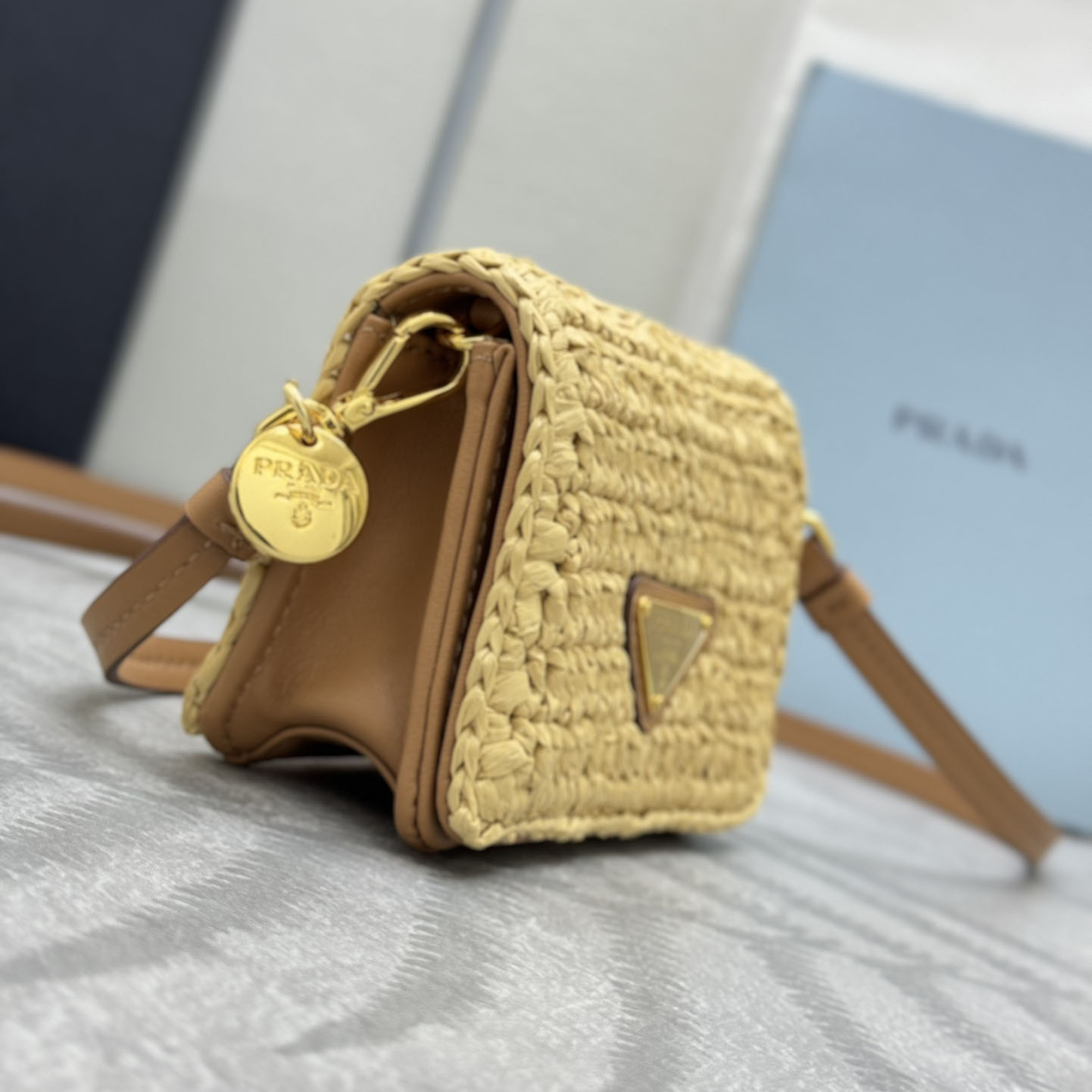 Prada Crochet Card Holder With Shoulder Strap - EUR FASHION