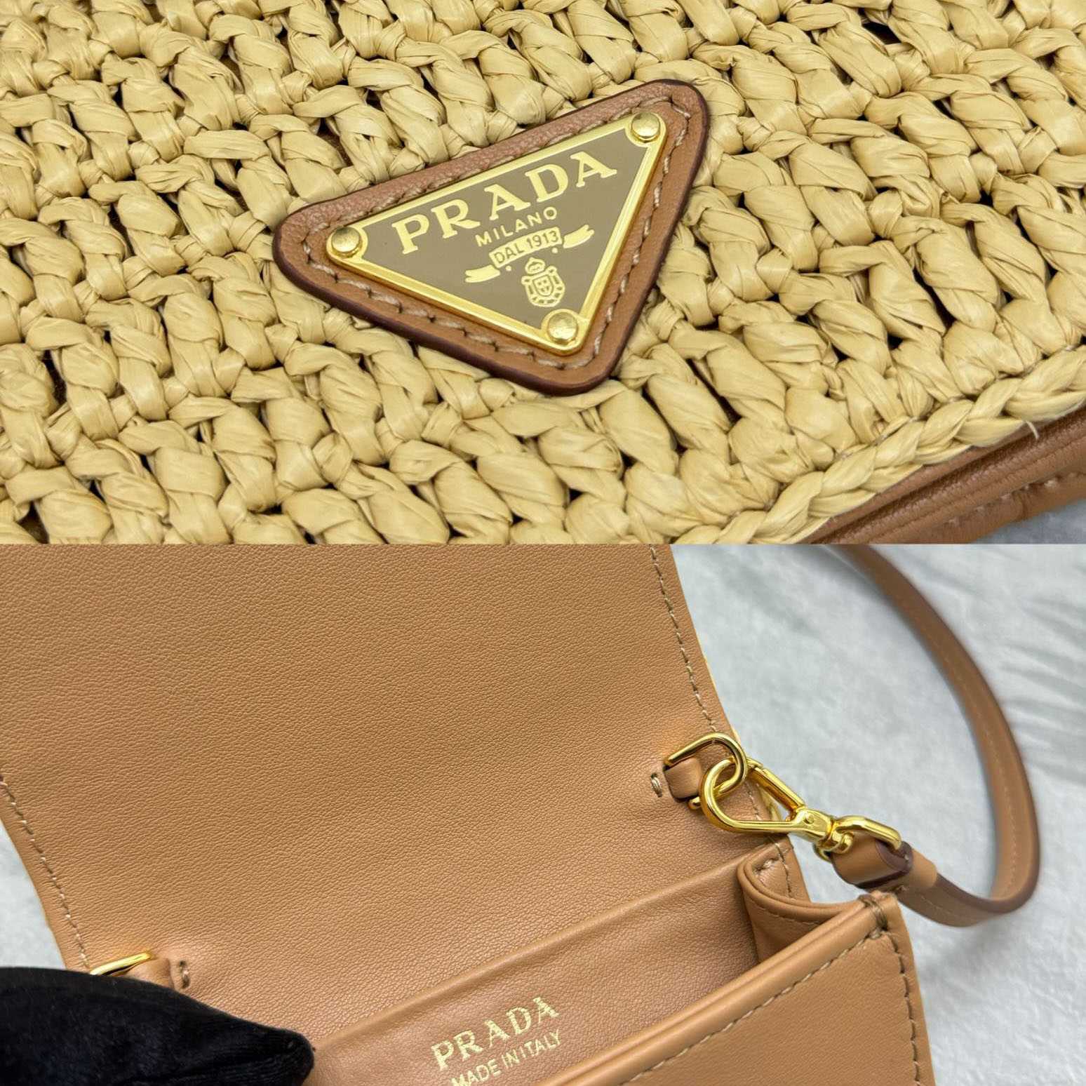 Prada Crochet Card Holder With Shoulder Strap - EUR FASHION