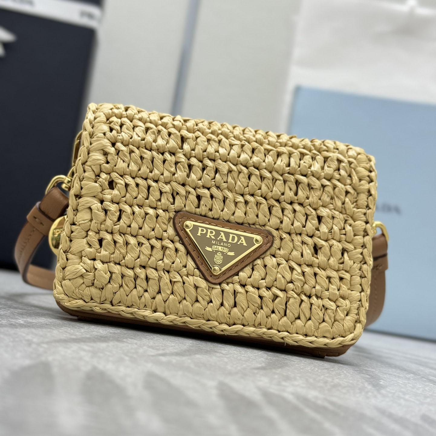 Prada Crochet Card Holder With Shoulder Strap - EUR FASHION