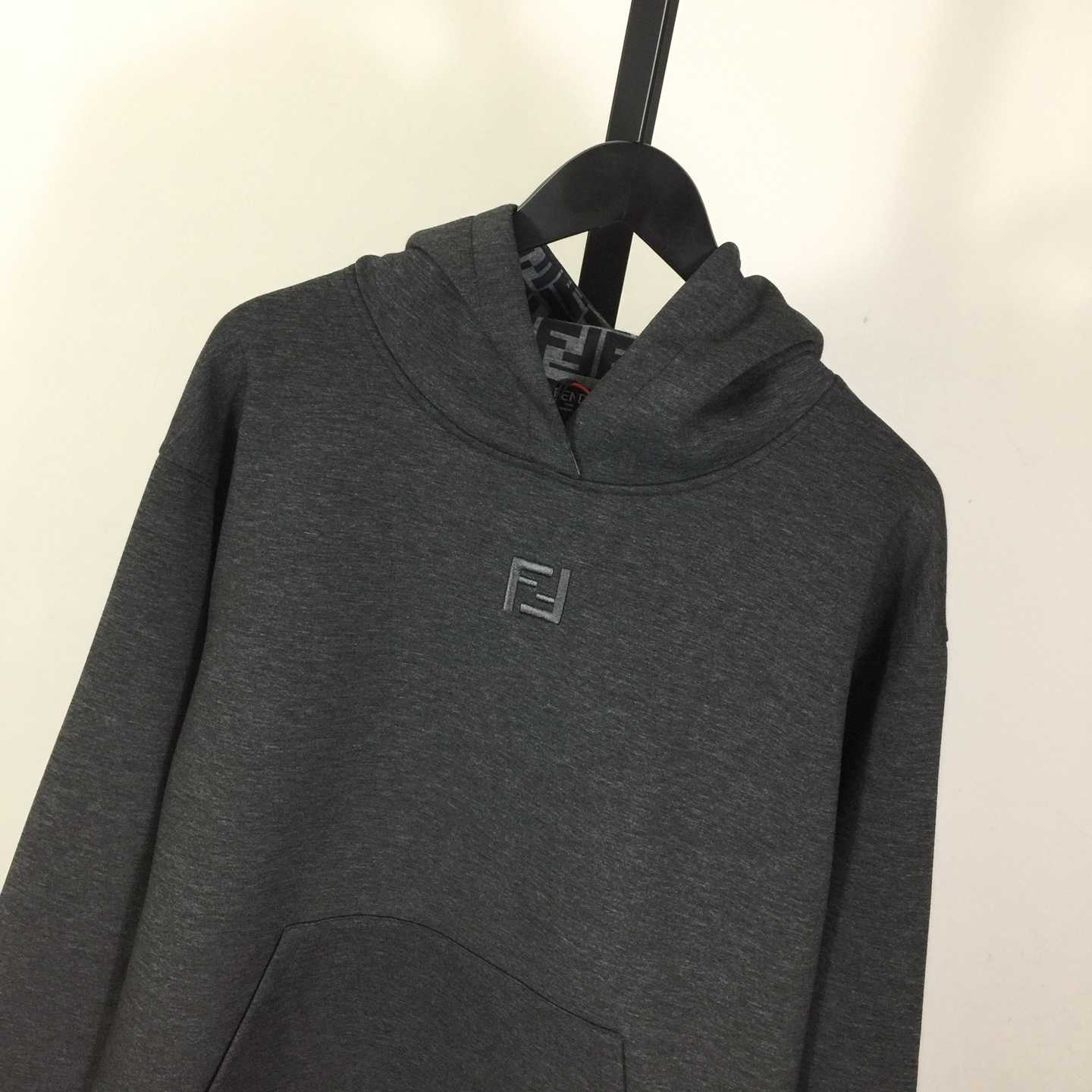 Fendi Dark Gray Cotton Sweatshirt - EUR FASHION