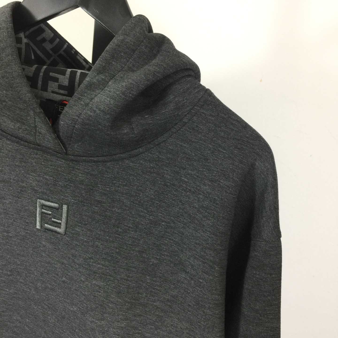 Fendi Dark Gray Cotton Sweatshirt - EUR FASHION