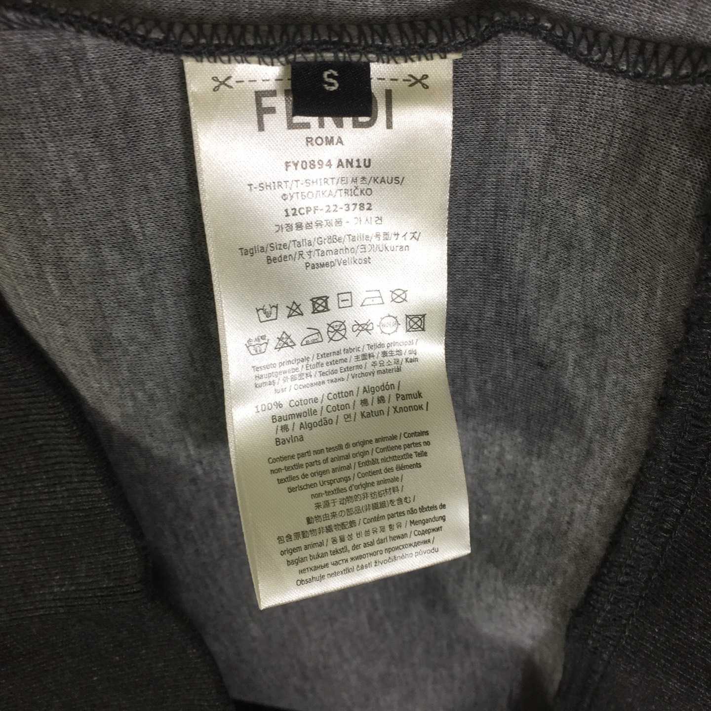Fendi Dark Gray Cotton Sweatshirt - EUR FASHION