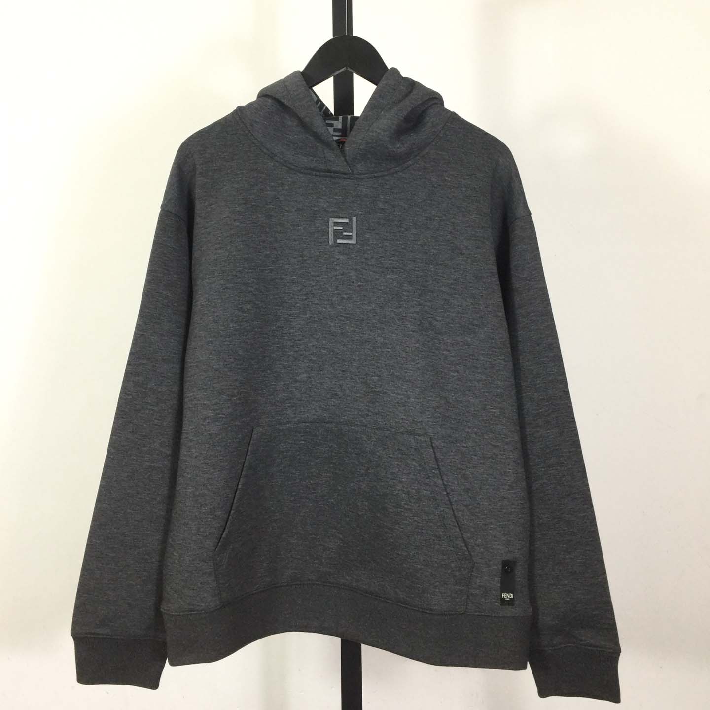 Fendi Dark Gray Cotton Sweatshirt - EUR FASHION
