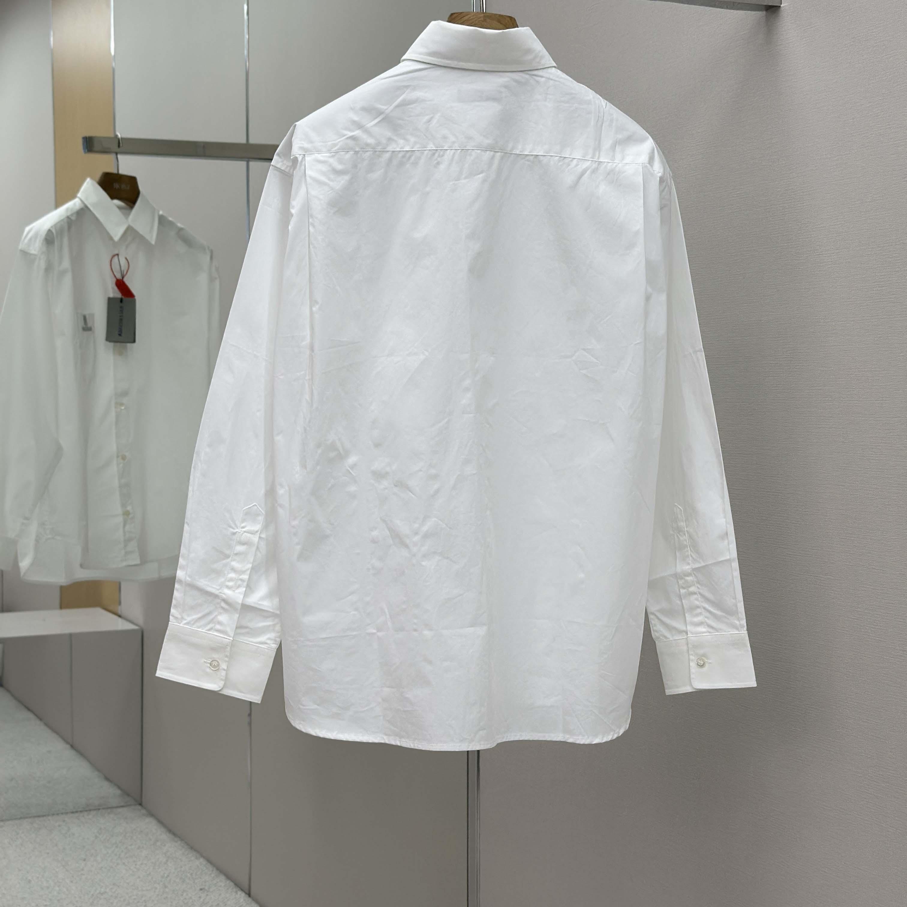 Balenciaga Large Fit Shirt In White Cotton Poplin - EUR FASHION