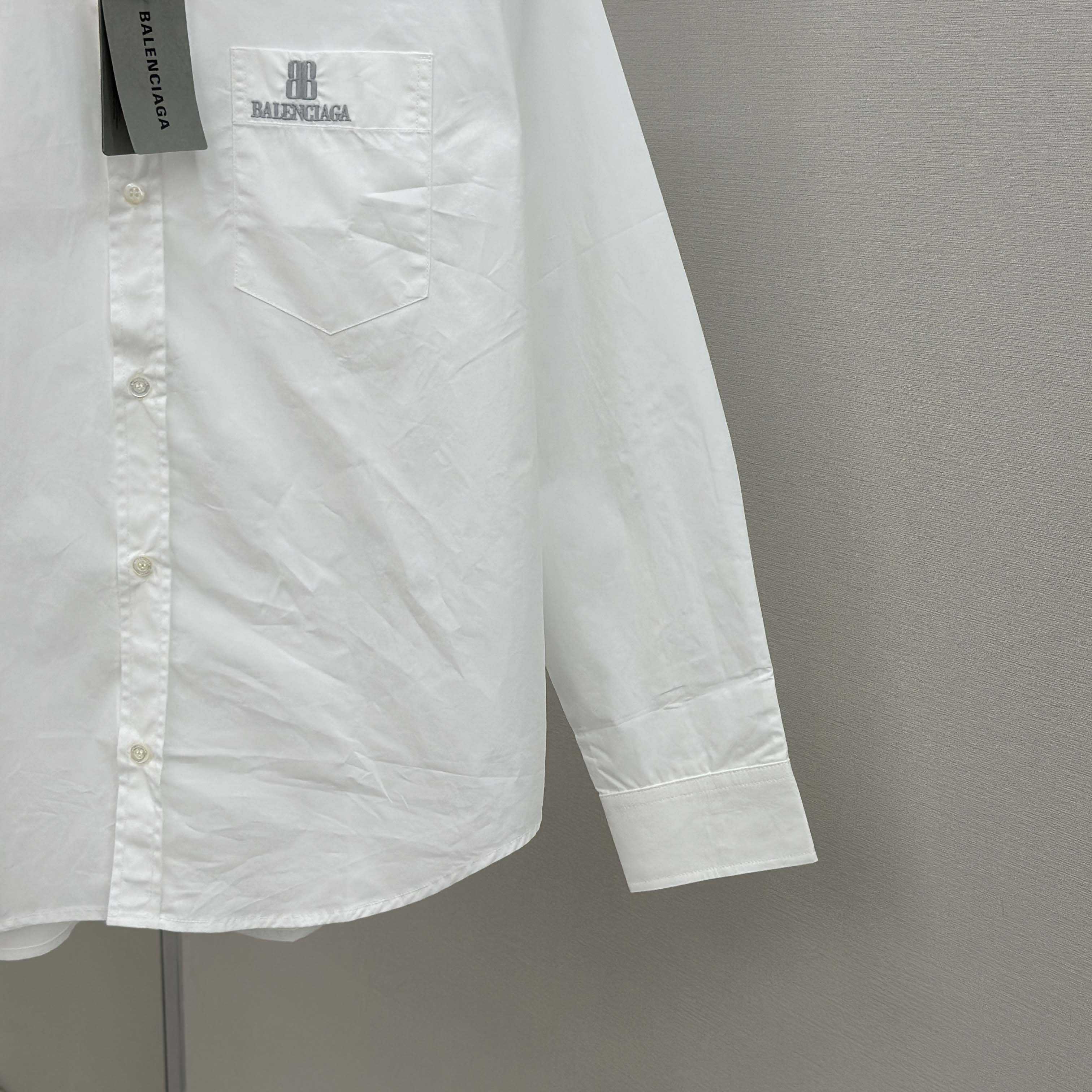 Balenciaga Large Fit Shirt In White Cotton Poplin - EUR FASHION