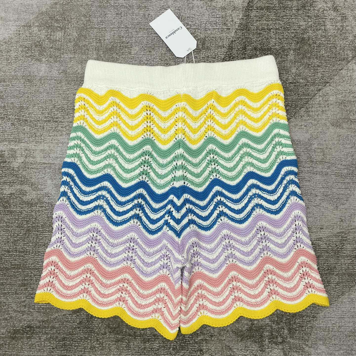 Casablanca Gradient Wave Knit Shorts   D0057 - EUR FASHION