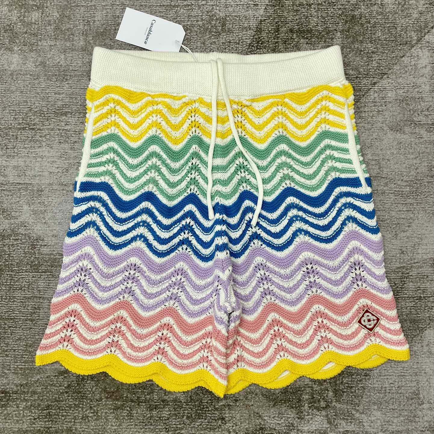 Casablanca Gradient Wave Knit Shorts   D0057 - EUR FASHION
