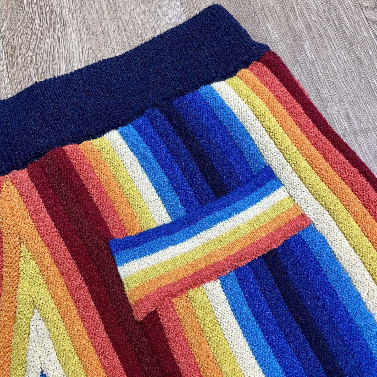 Casablanca Gradient Stripe Towelling Shorts Z6006 - EUR FASHION