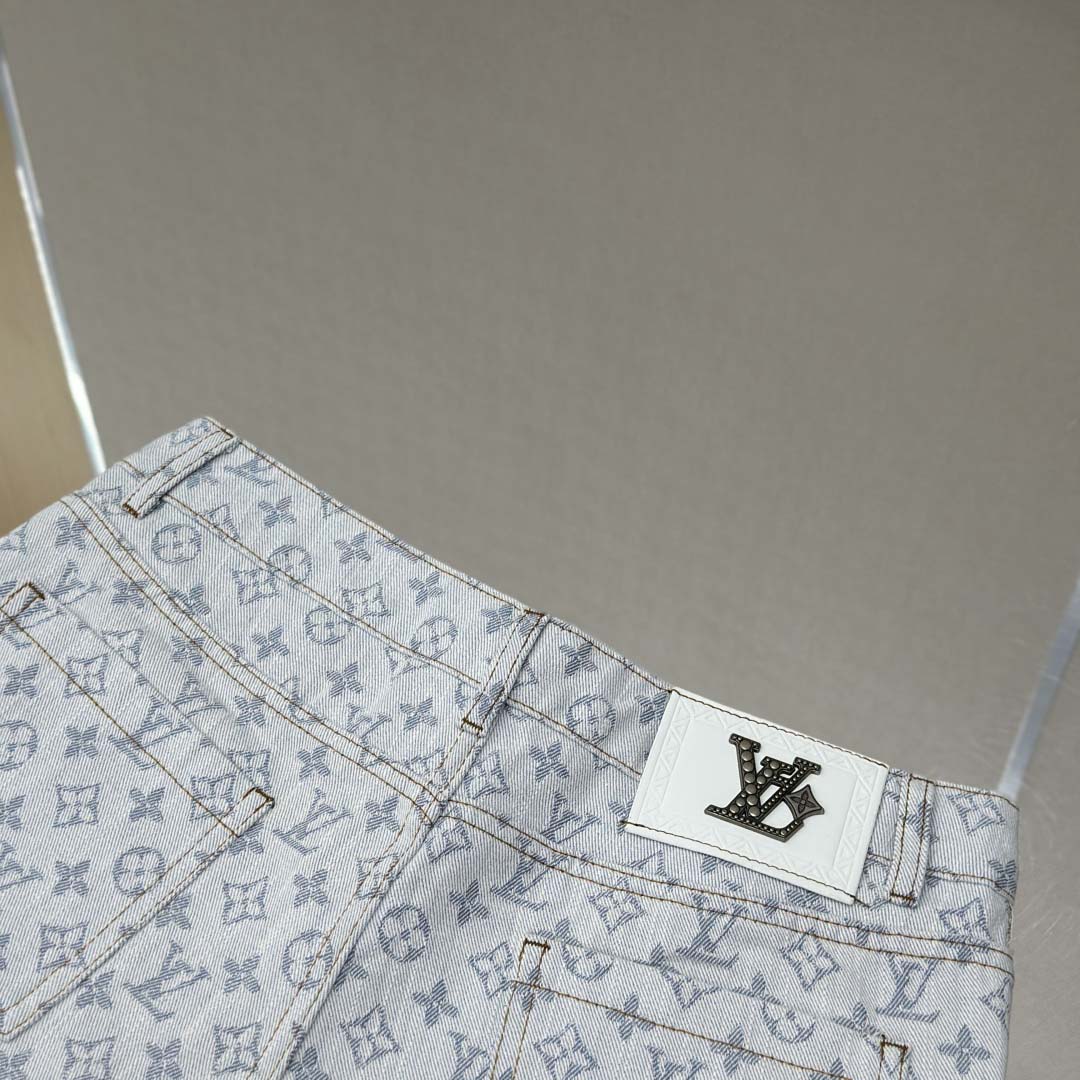 Louis Vuitton Monogram Denim Shorts - EUR FASHION