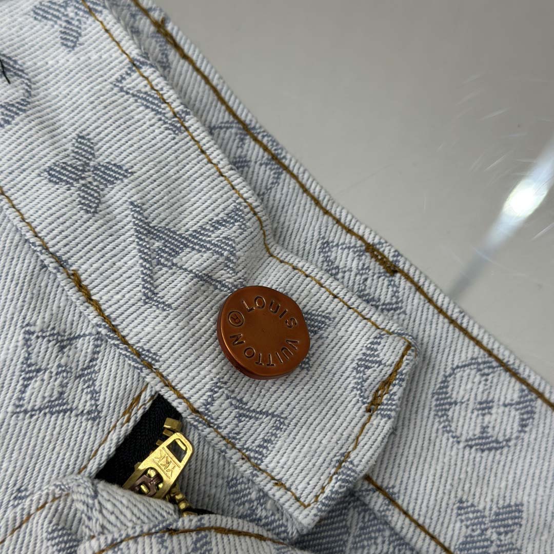 Louis Vuitton Monogram Denim Shorts - EUR FASHION