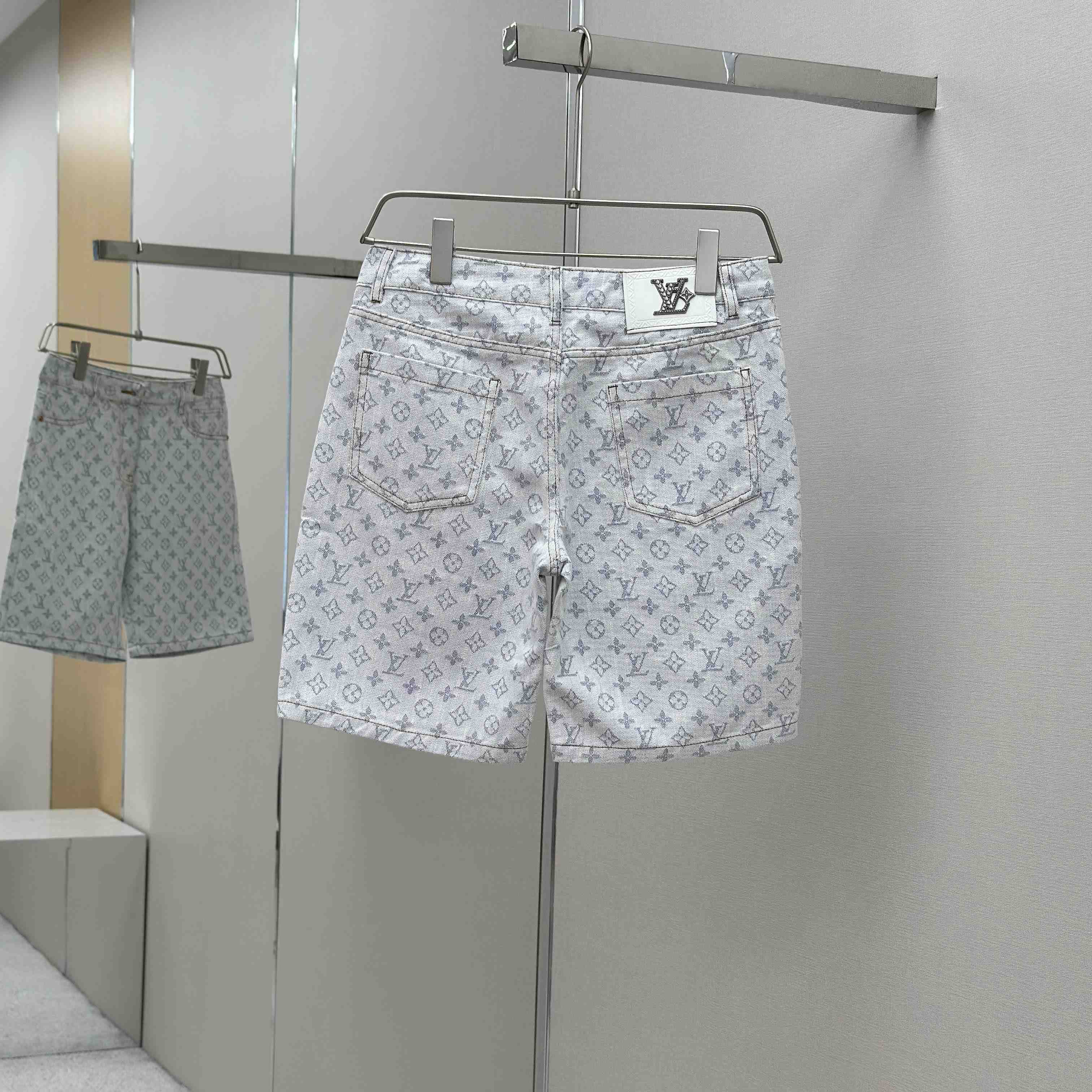 Louis Vuitton Monogram Denim Shorts - EUR FASHION