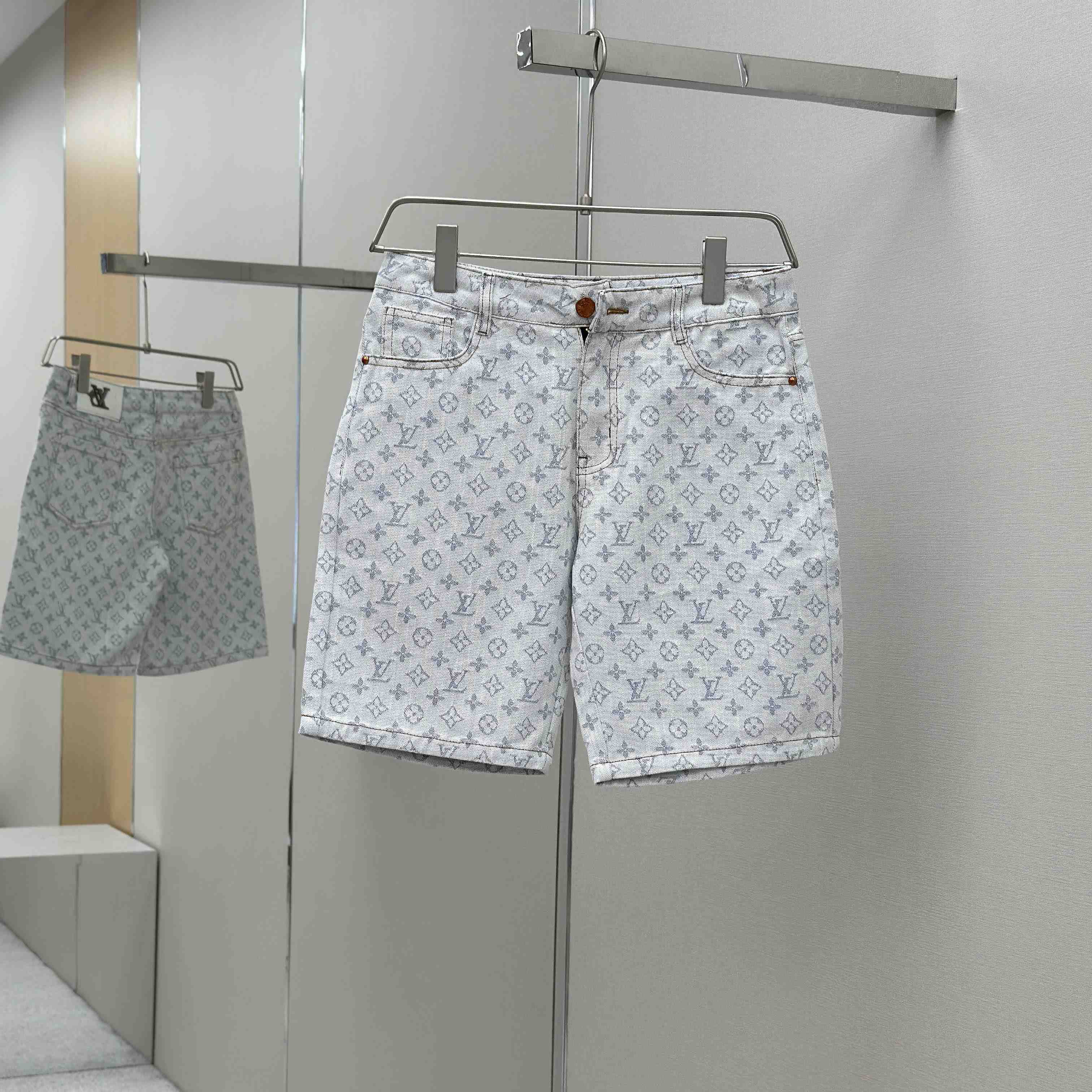 Louis Vuitton Monogram Denim Shorts - EUR FASHION