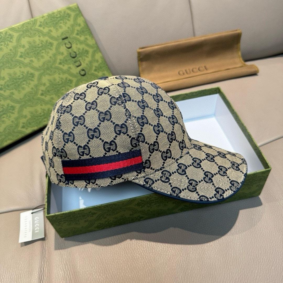 Gucci Original GG Canvas Baseball Hat With Web - EUR FASHION