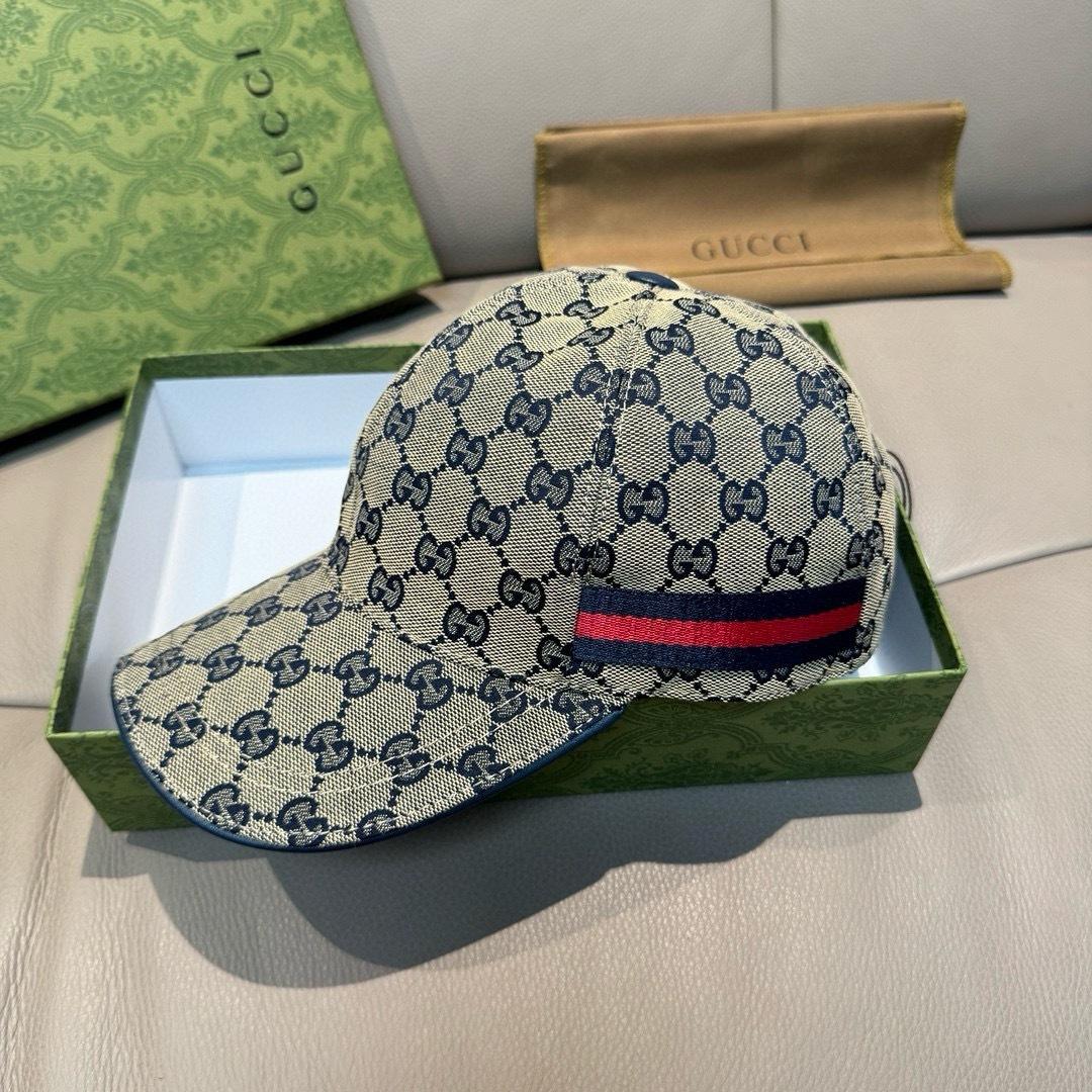 Gucci Original GG Canvas Baseball Hat With Web - EUR FASHION