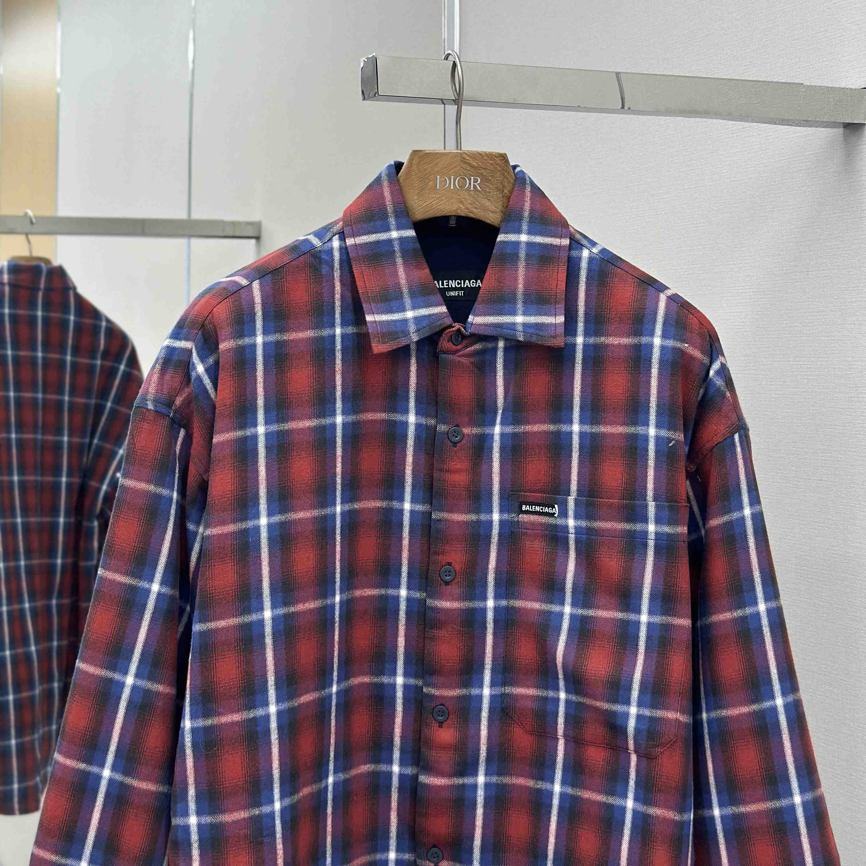 Balenciaga Check-print Lined Shirt - EUR FASHION