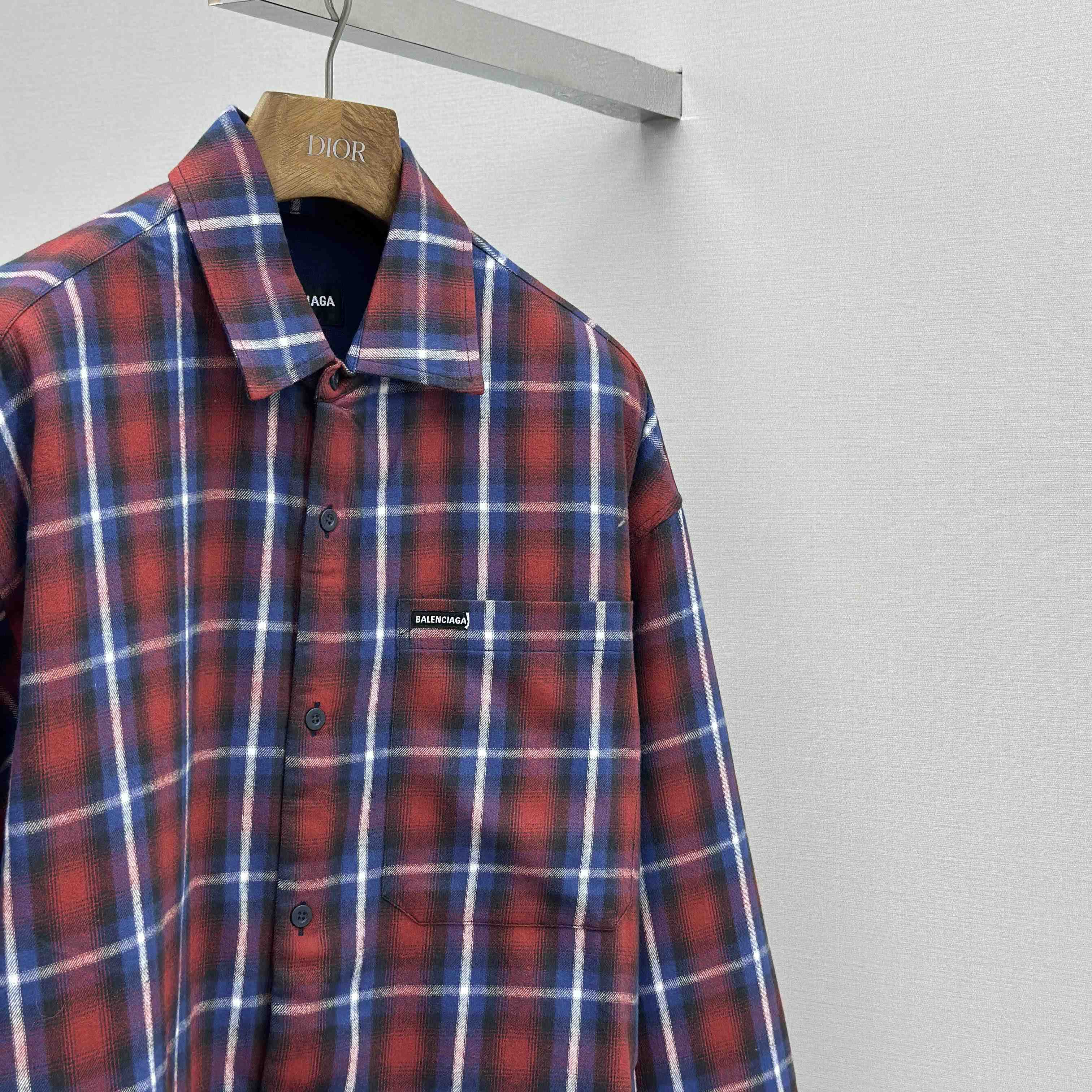 Balenciaga Check-print Lined Shirt - EUR FASHION