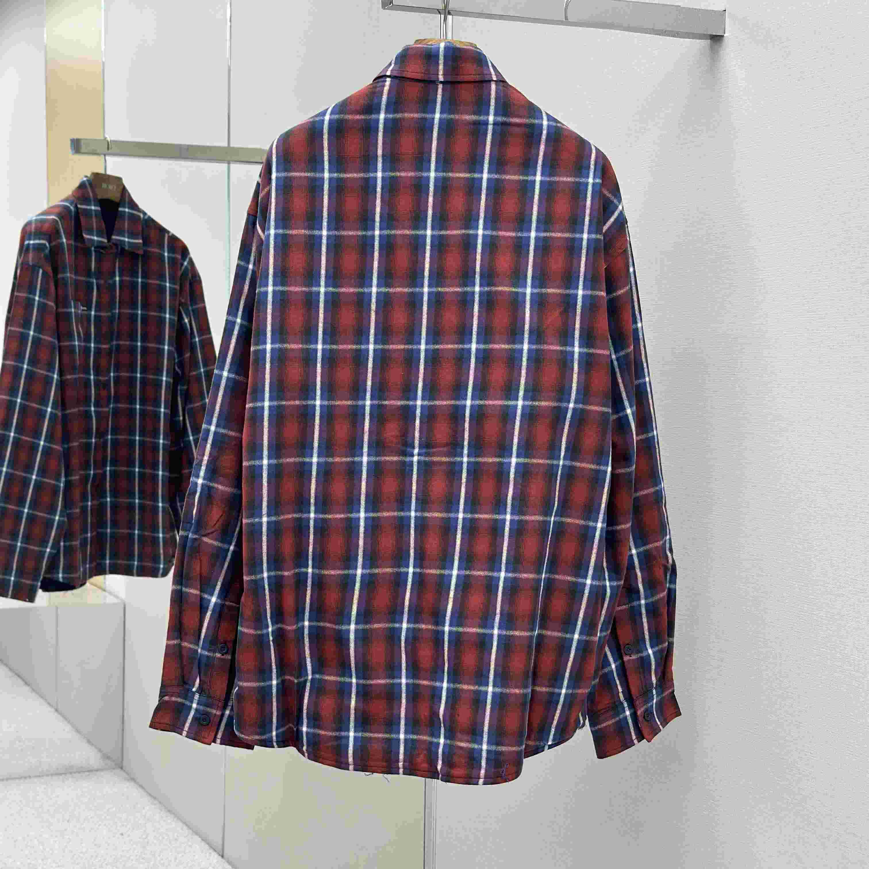 Balenciaga Check-print Lined Shirt - EUR FASHION