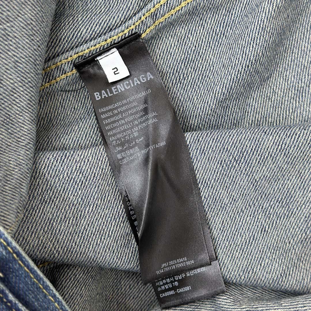Balenciaga Cut-Up Tracksuit Jacket In Blue And Black Technical Fabric - EUR FASHION