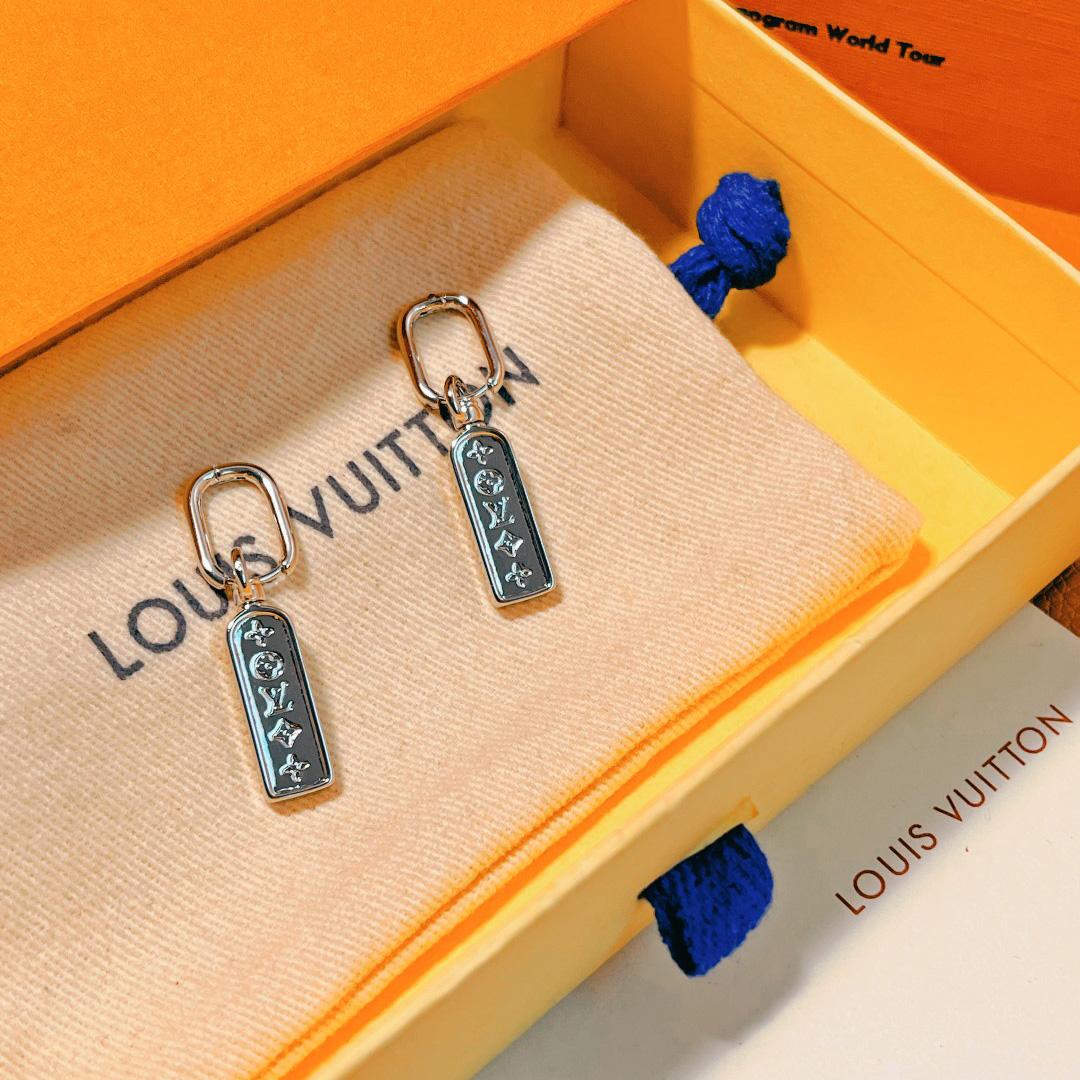 Louis Vuitton Les Gastons Vuitton Tag Single Hoop, White Gold   Q06946 - EUR FASHION