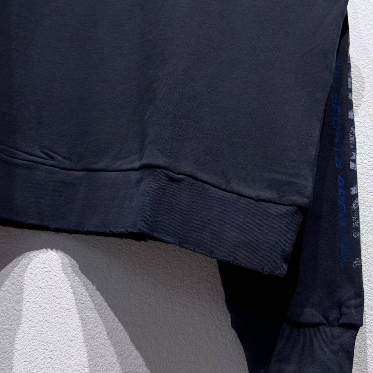 Balenciaga Distressed Cotton Jersey Sweatshirt - EUR FASHION