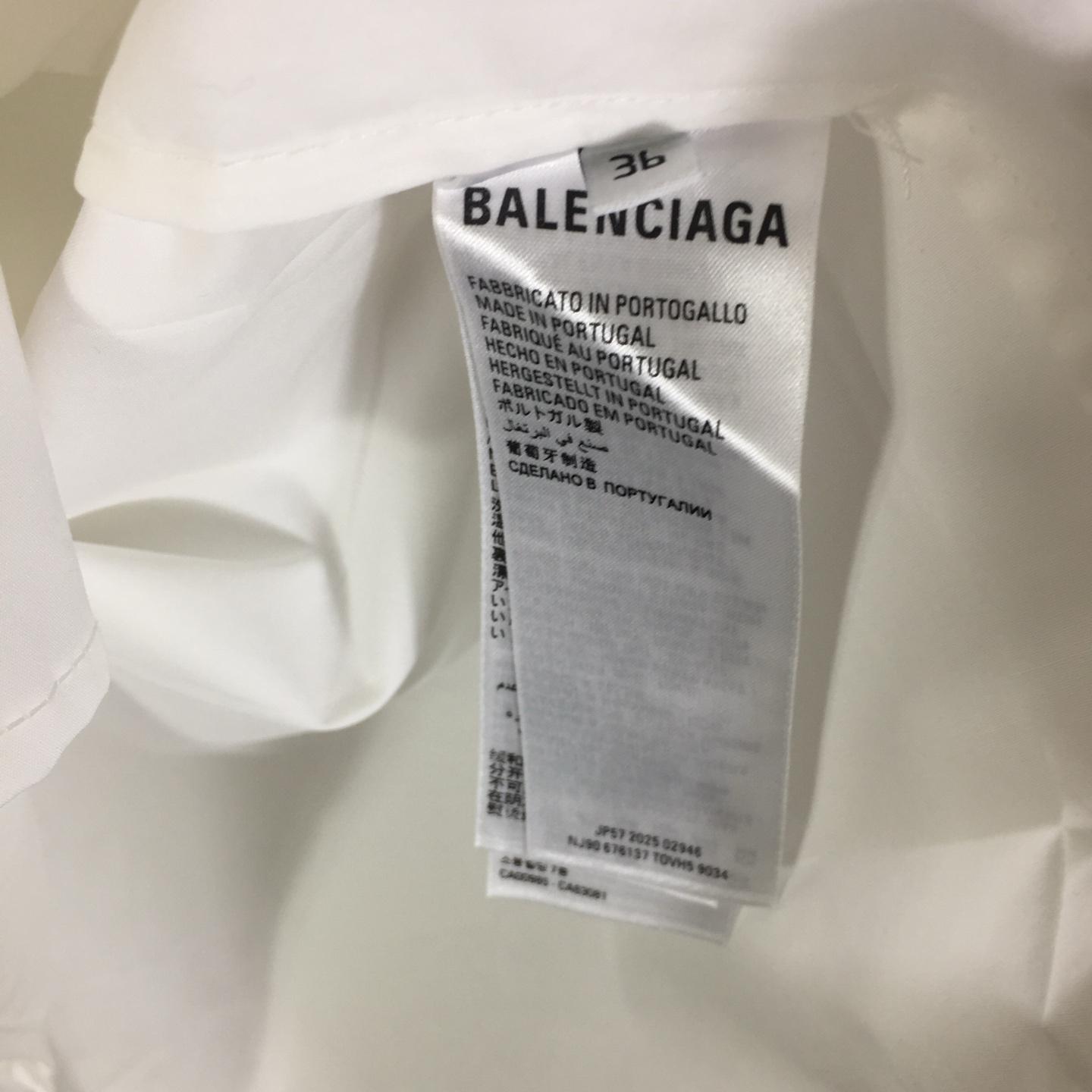 Balenciaga Logo-patch Cotton Shirt - EUR FASHION