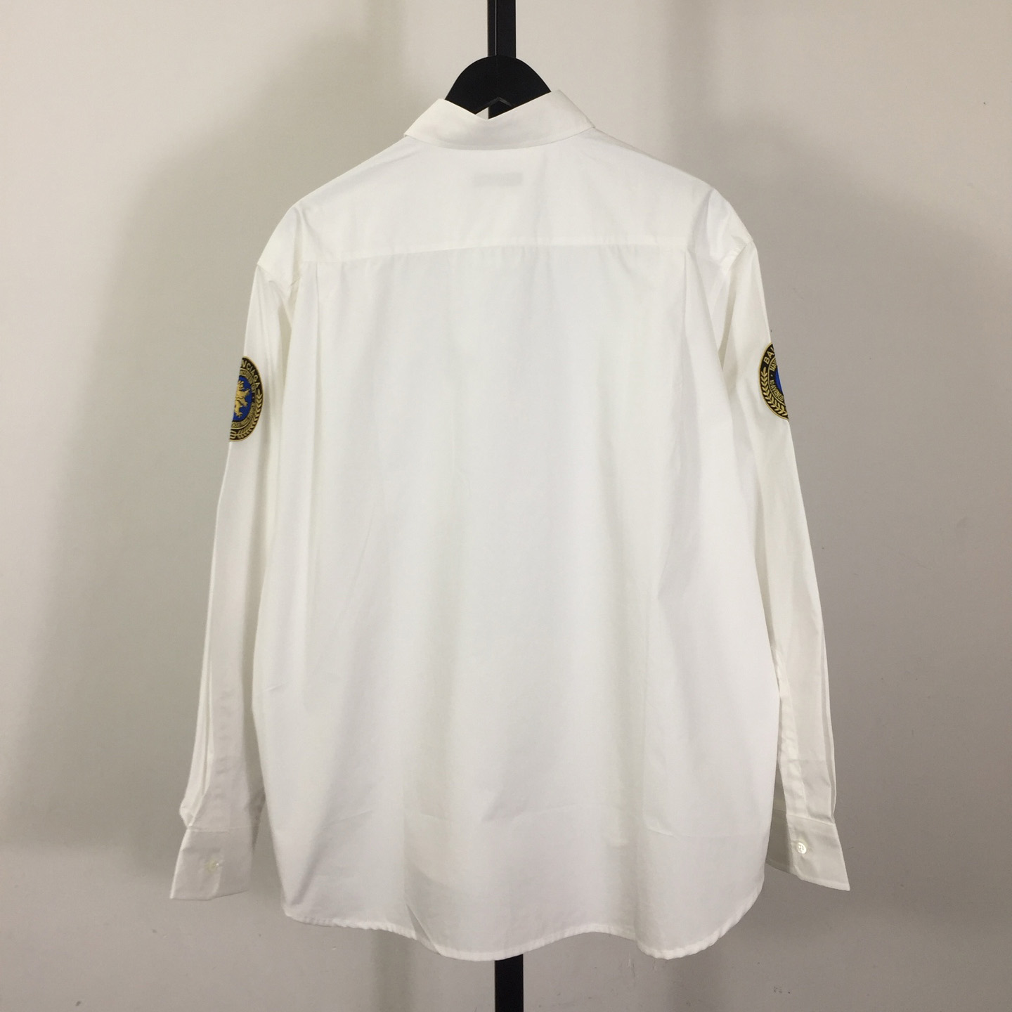 Balenciaga Logo-patch Cotton Shirt - EUR FASHION