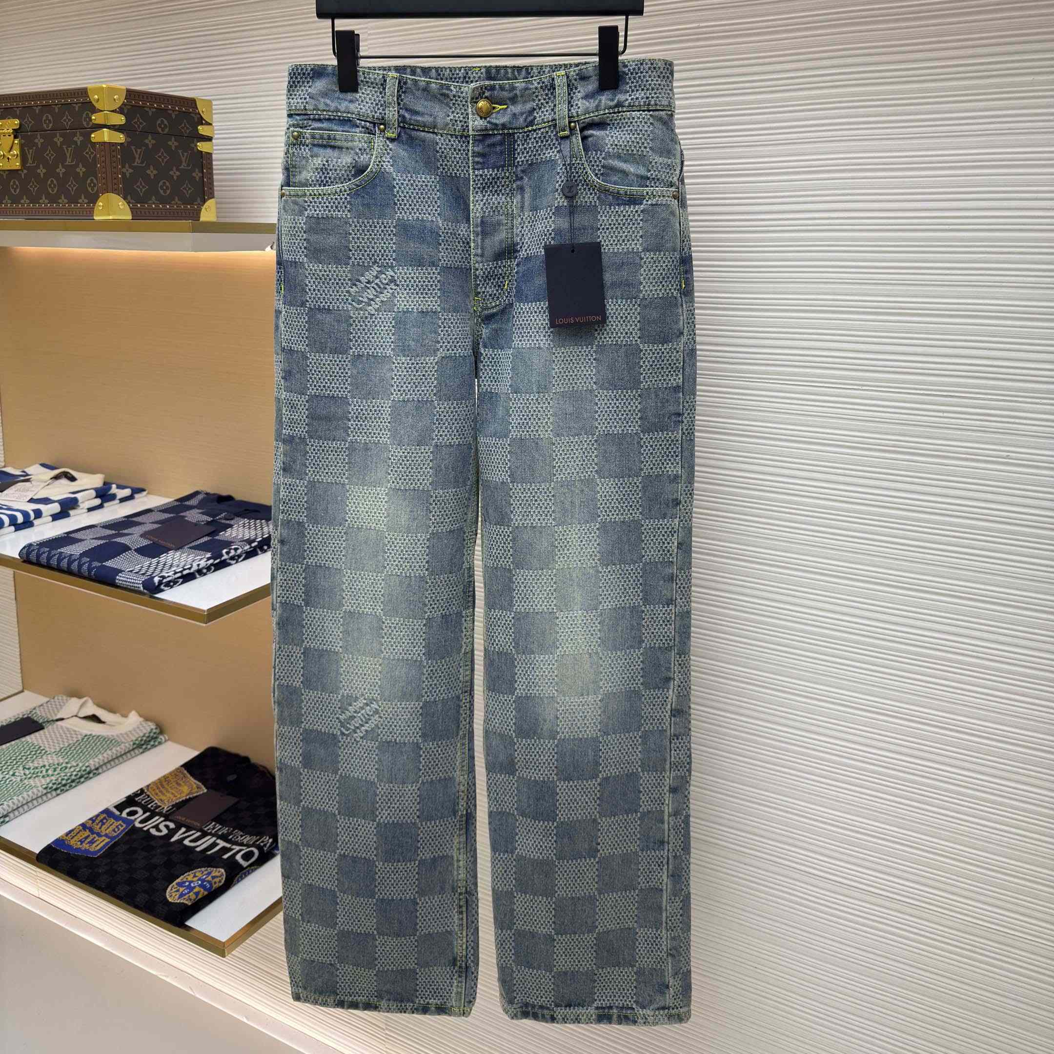 Louis Vuitton Damier Bootcut Denim Pants - EUR FASHION