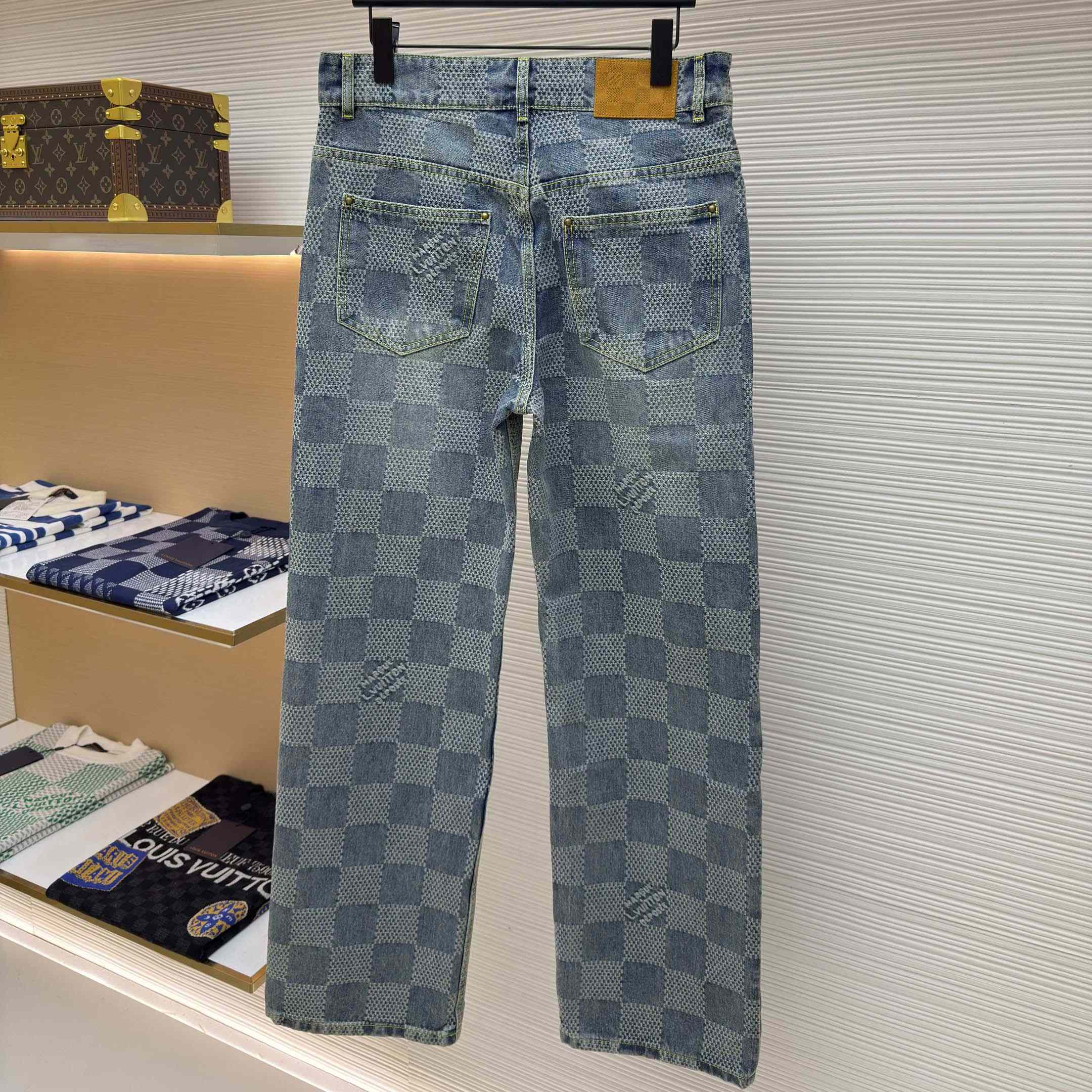 Louis Vuitton Damier Bootcut Denim Pants - EUR FASHION