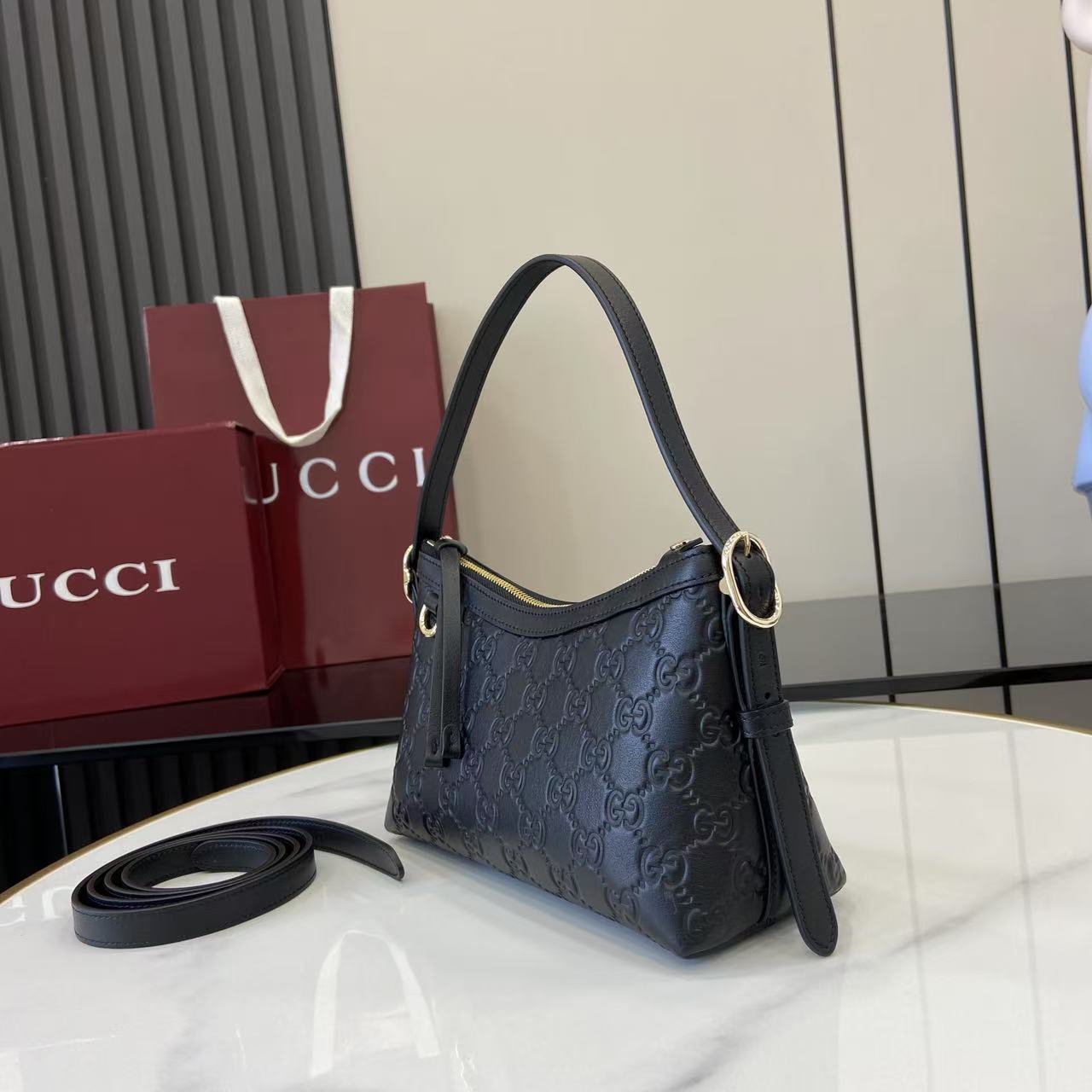 Gucci GG Emblem Small Shoulder Bag - EUR FASHION