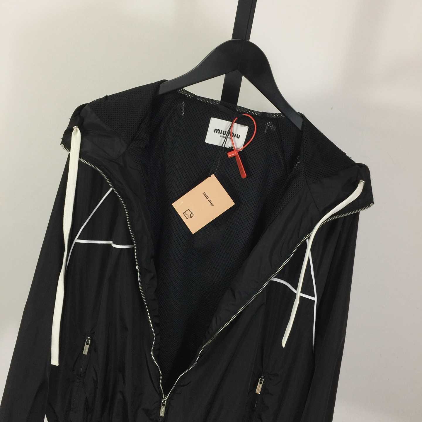 Miu Miu Aluminum Technical Silk Zipper Blouson Jacket - EUR FASHION
