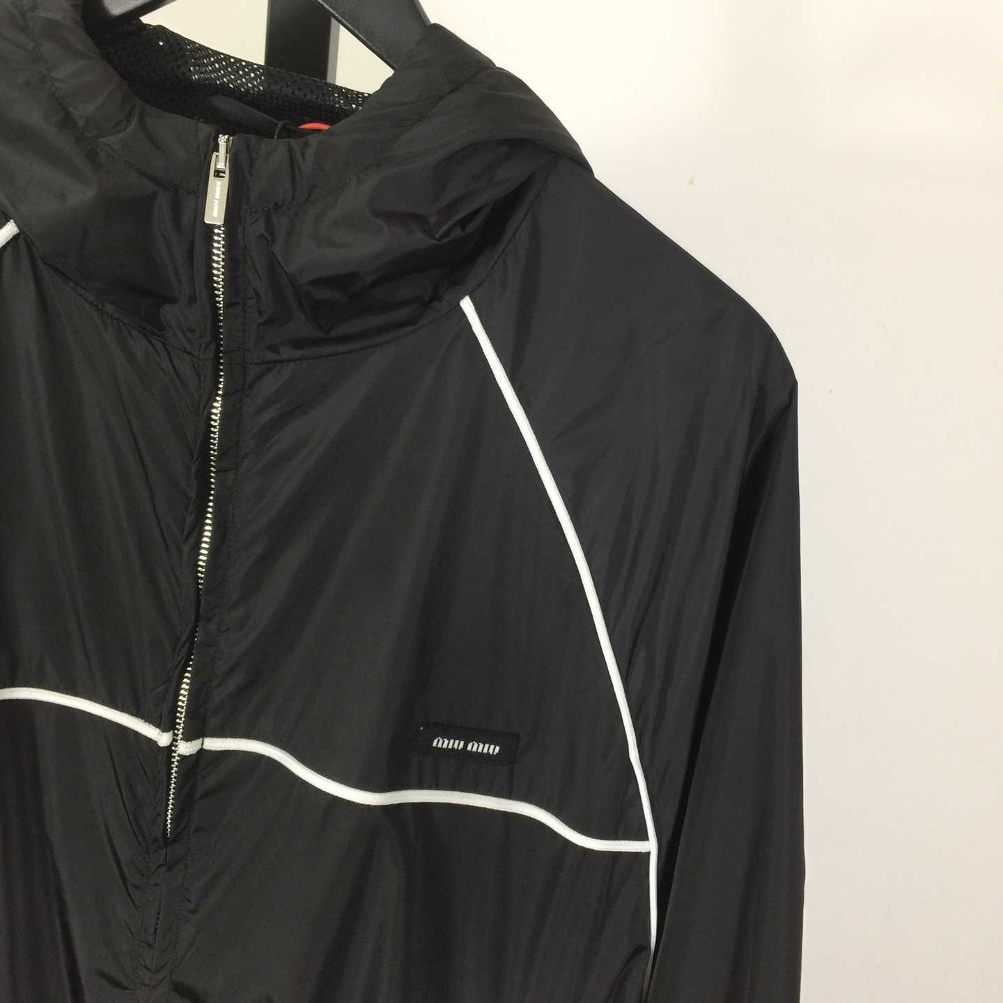 Miu Miu Aluminum Technical Silk Zipper Blouson Jacket - EUR FASHION