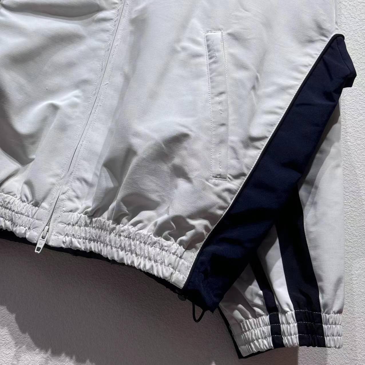 Balenciaga 50/50 Tracksuit Jacket In White And Grey - EUR FASHION