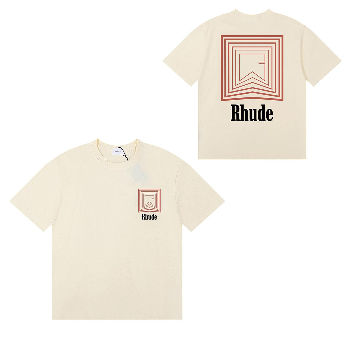 Rhude Printed Cotton-Jersey T-Shirt  - EUR FASHION