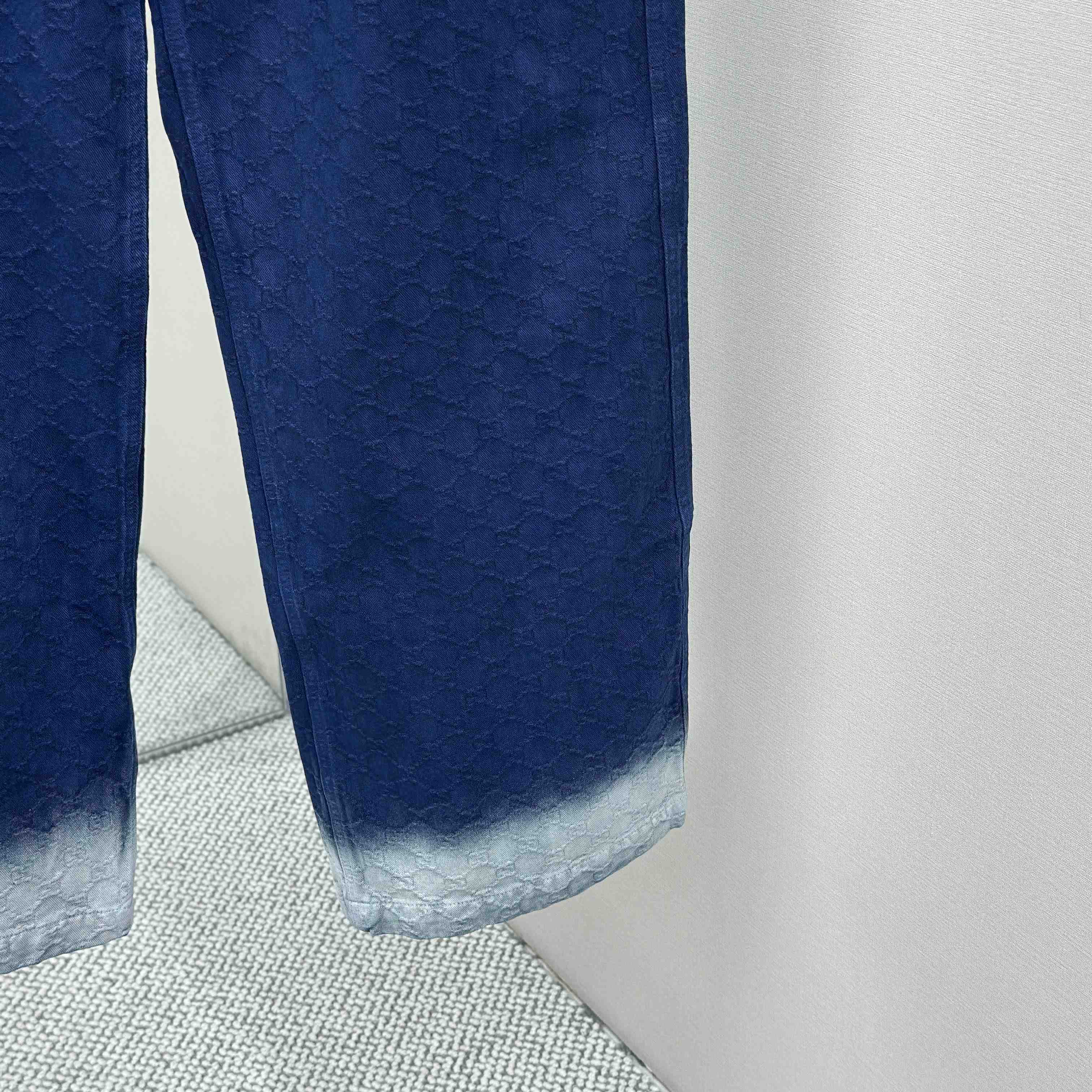 Gucci Bleached GG Cotton Denim Jacquard Pant - EUR FASHION