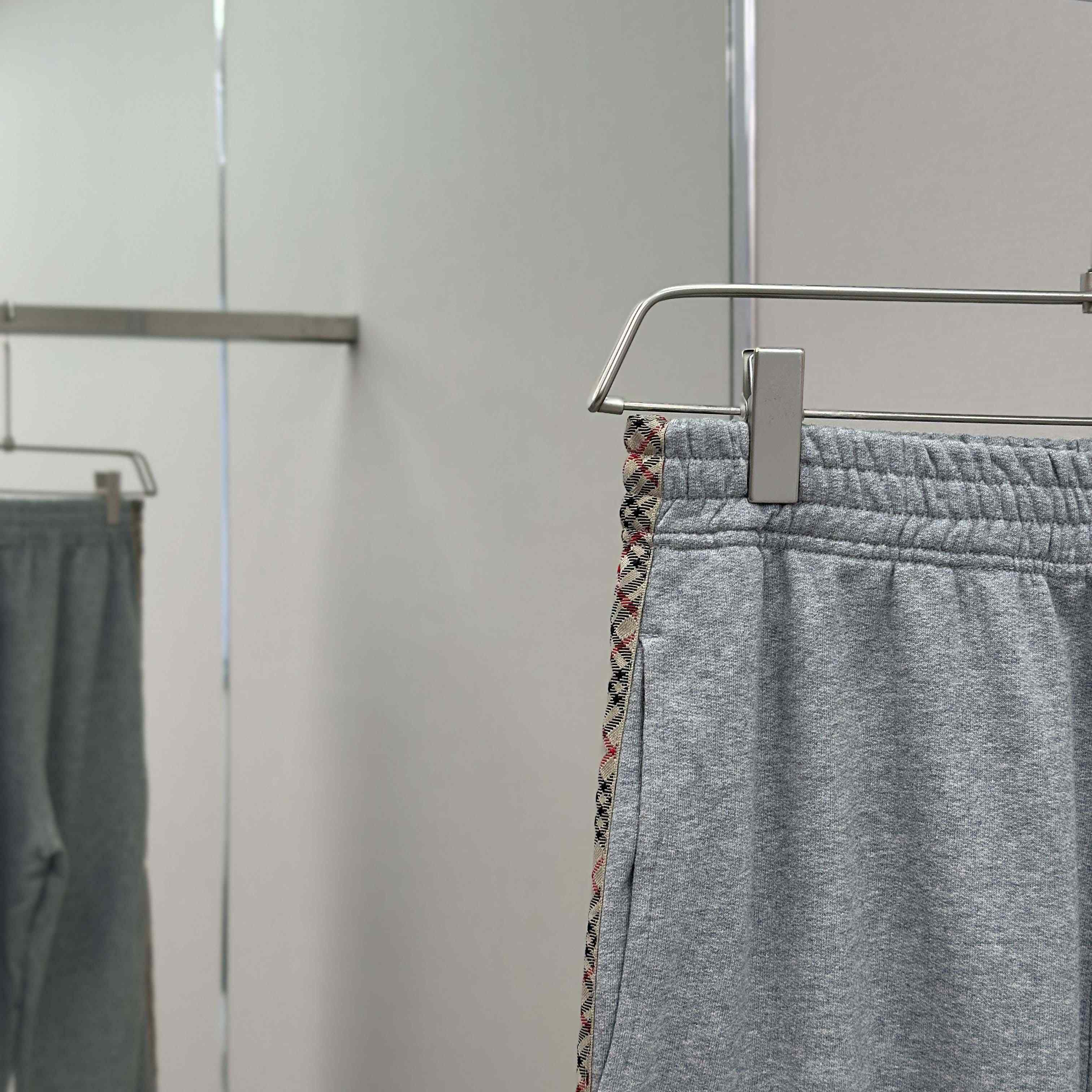 Burberry Check Trim Cotton Jogging Pants - EUR FASHION