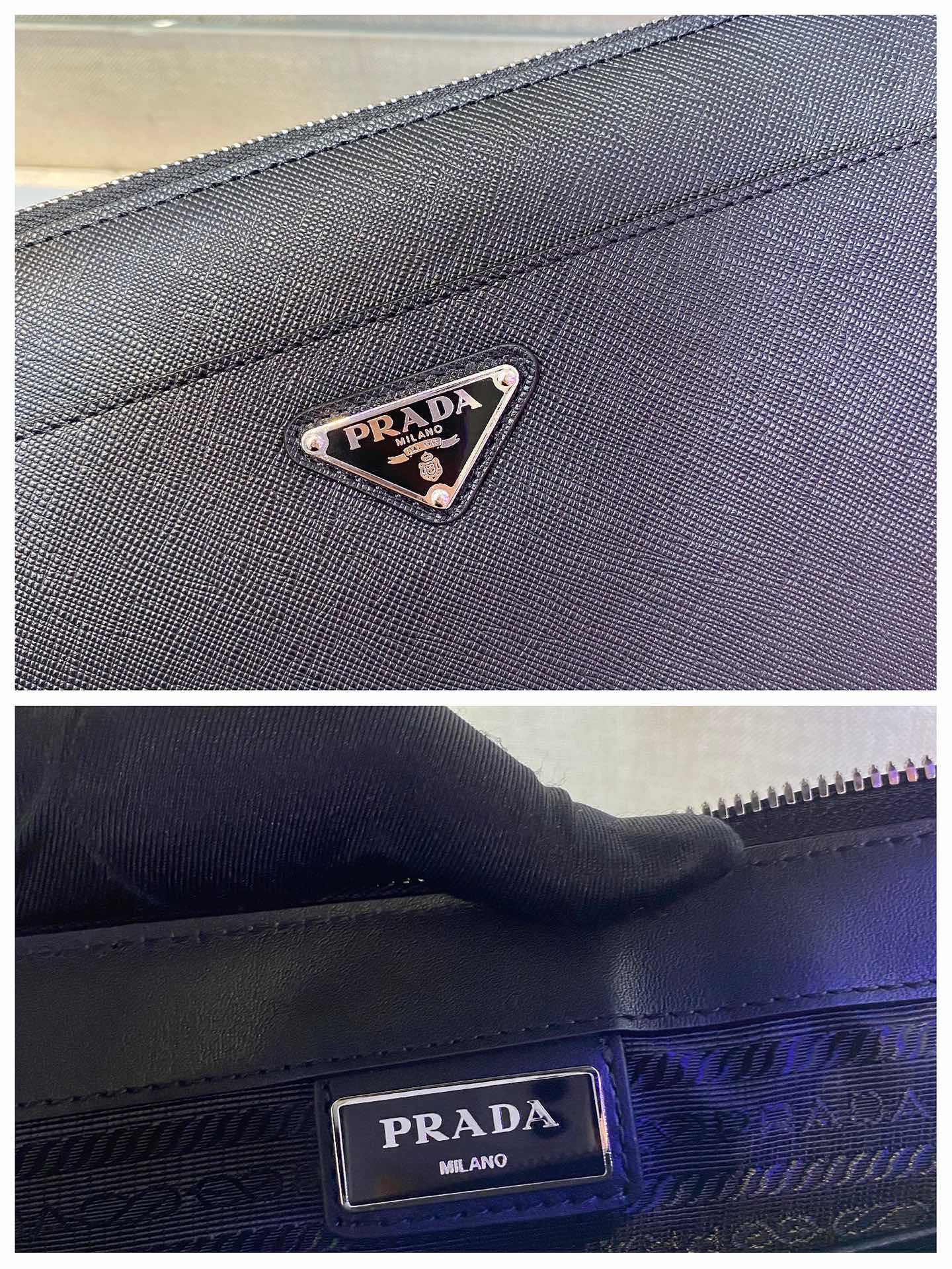 Prada Saffiano Leather Pouch - EUR FASHION