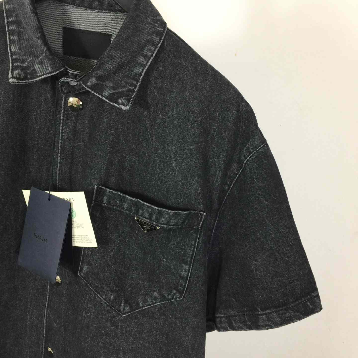 Prada Logo Denim Shirt - EUR FASHION