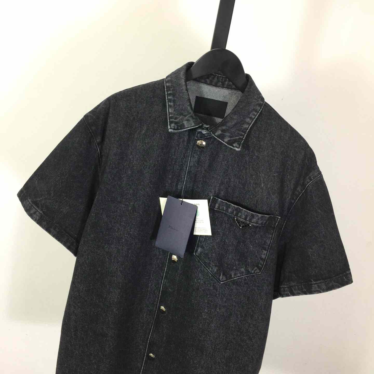 Prada Logo Denim Shirt - EUR FASHION
