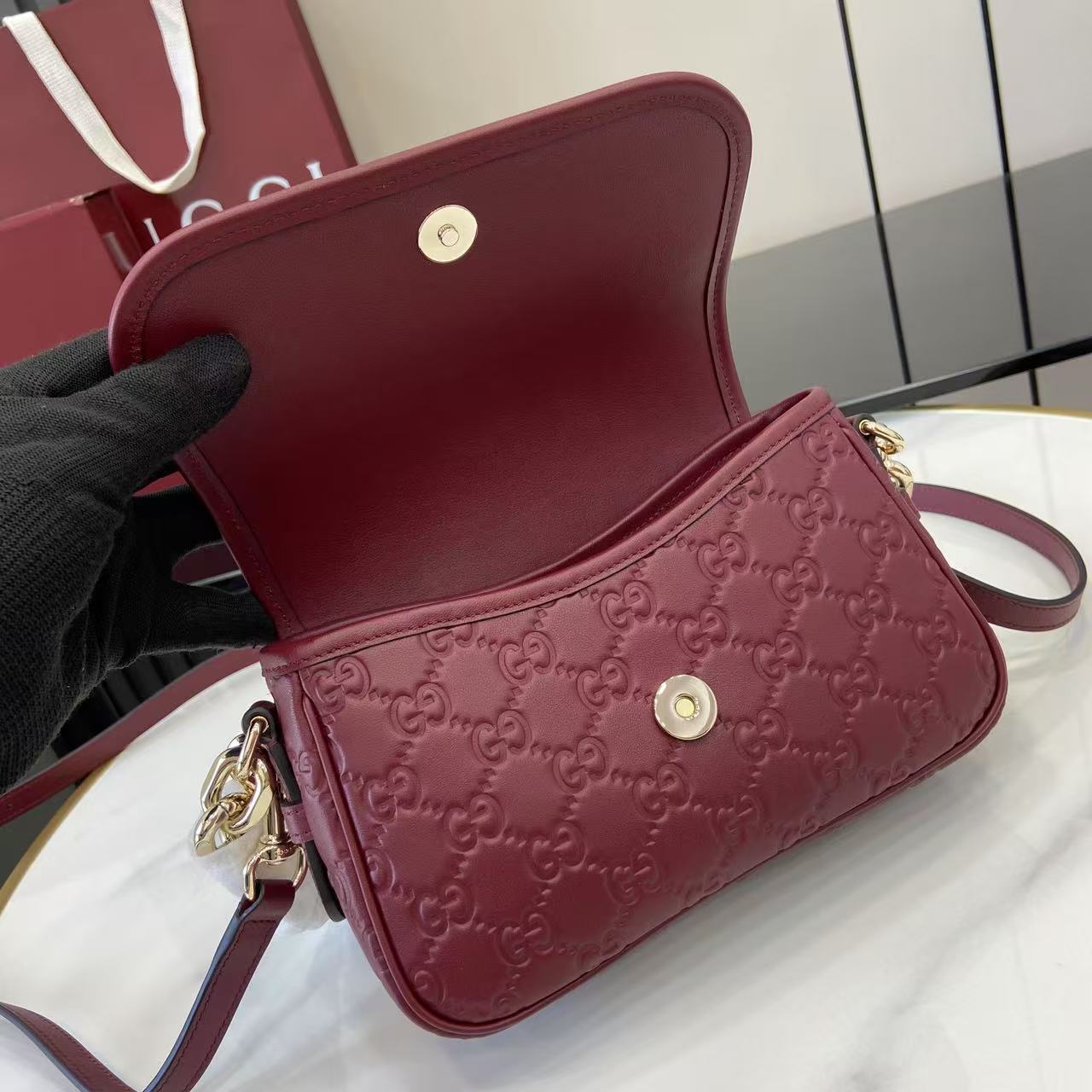 Gucci GG Emblem Small Shoulder Bag - EUR FASHION