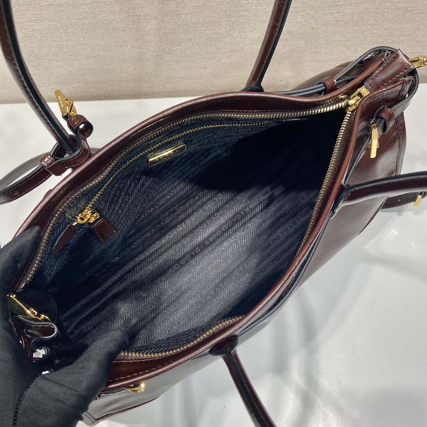 Prada Large Leather Handbag - EUR FASHION