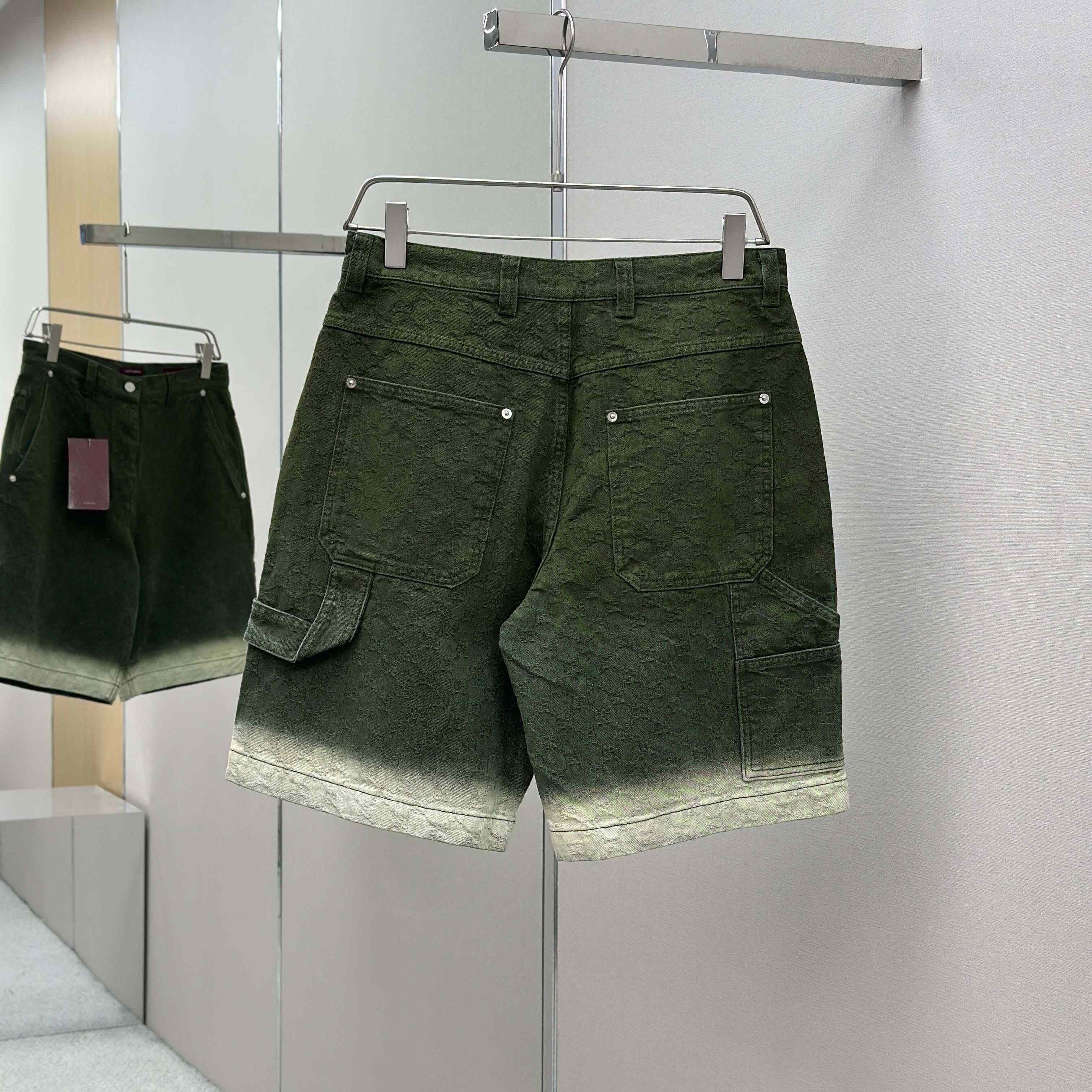 Gucci Bleached GG Cotton Denim Jacquard Shorts - EUR FASHION