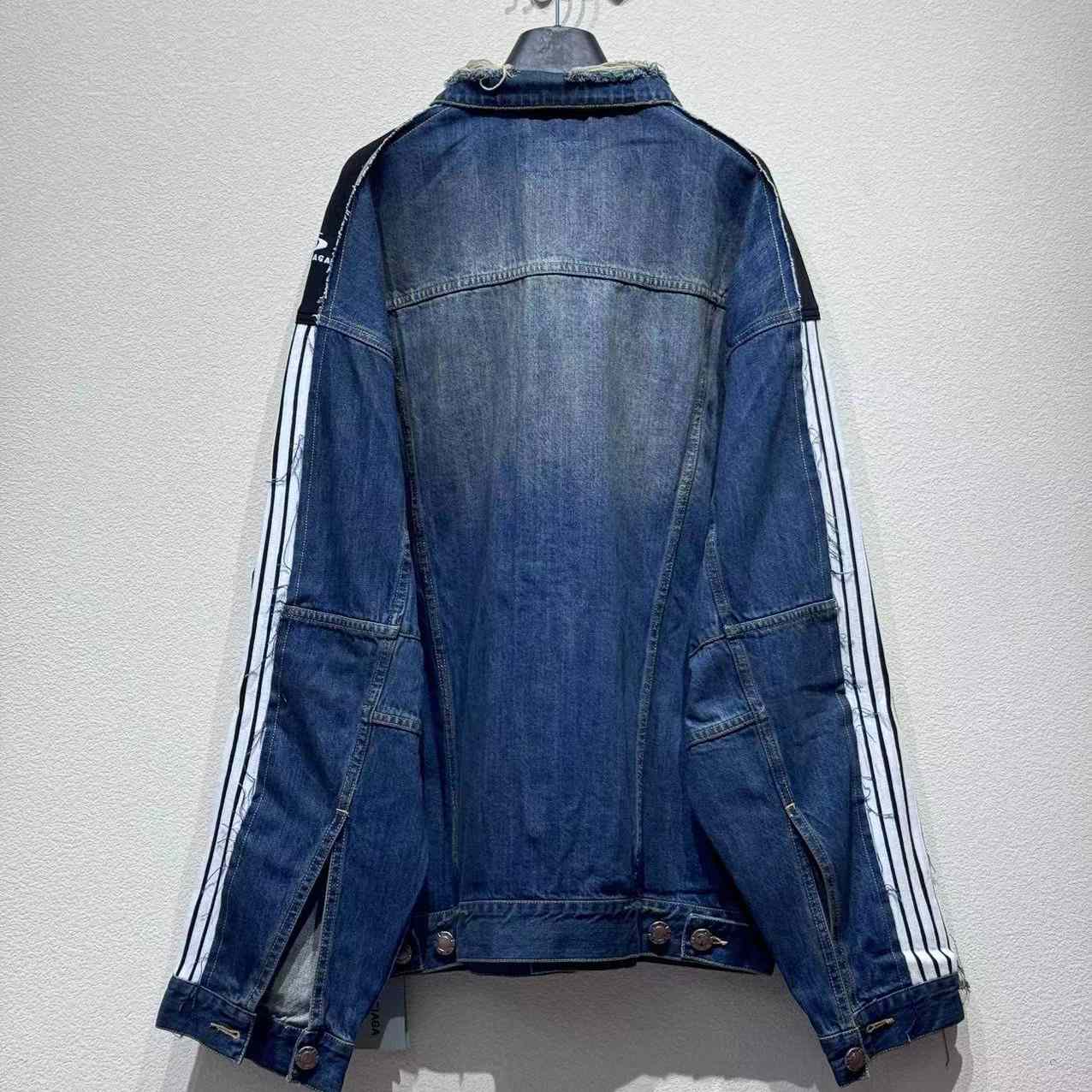 Balenciaga Cut-Up Tracksuit Jacket In Blue - EUR FASHION