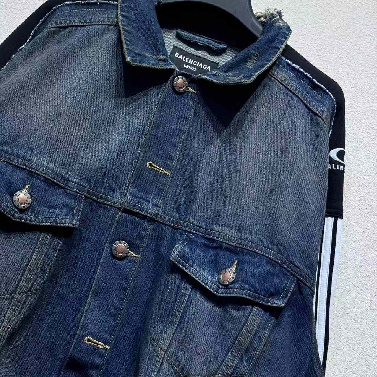 Balenciaga Cut-Up Tracksuit Jacket In Blue - EUR FASHION