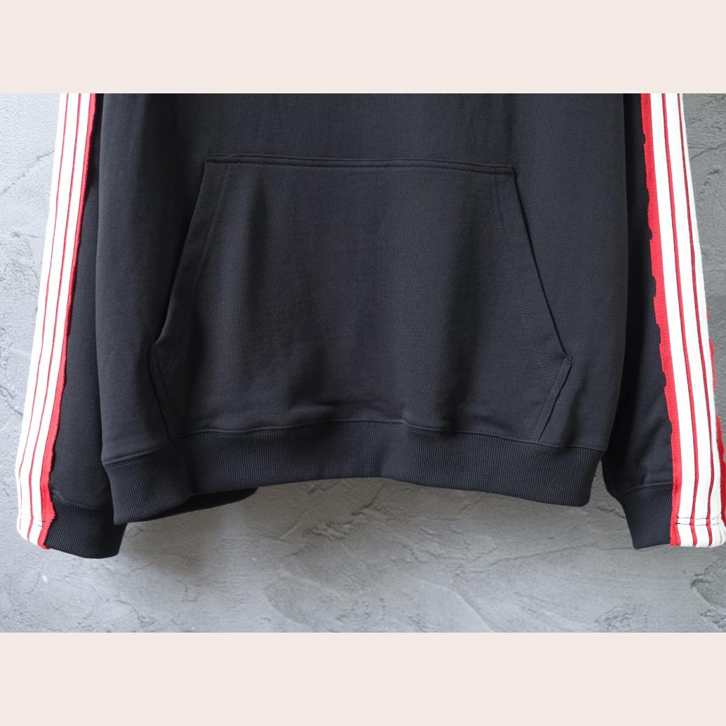 Balenciaga Unity Sports Icon Large Hoodie in faded black and white dry fleece - EUR FASHION