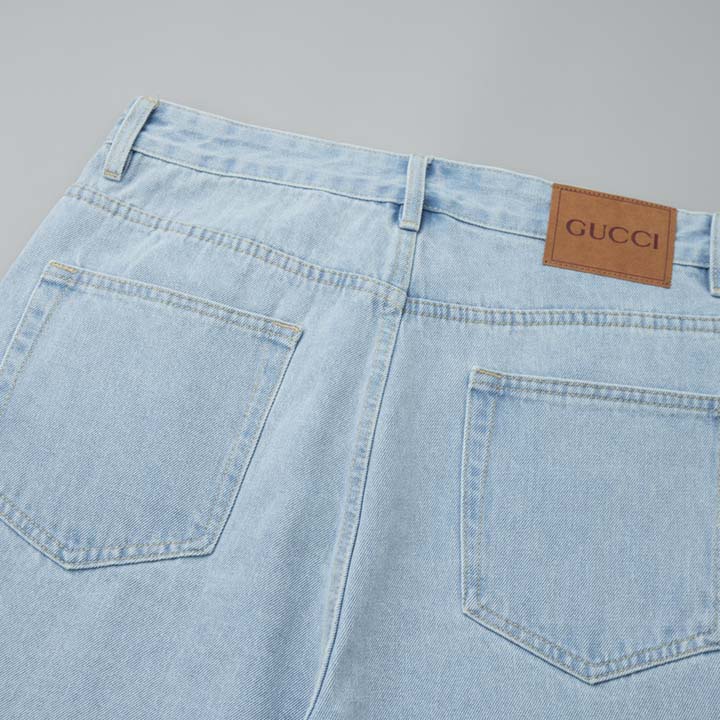 Gucci Lasered Denim Shorts - EUR FASHION